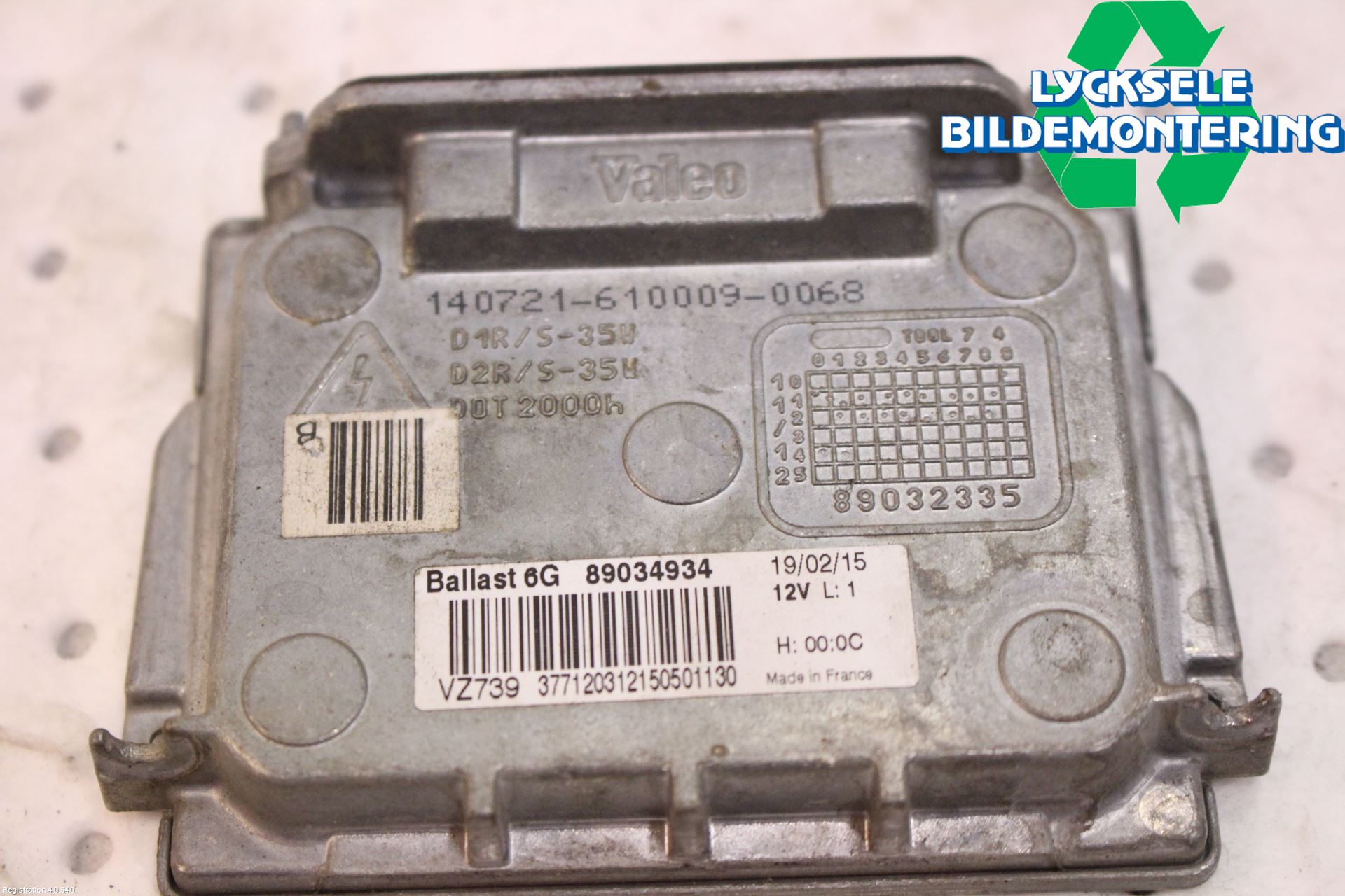 Citroen DS5 Styrenhet Strålkastare