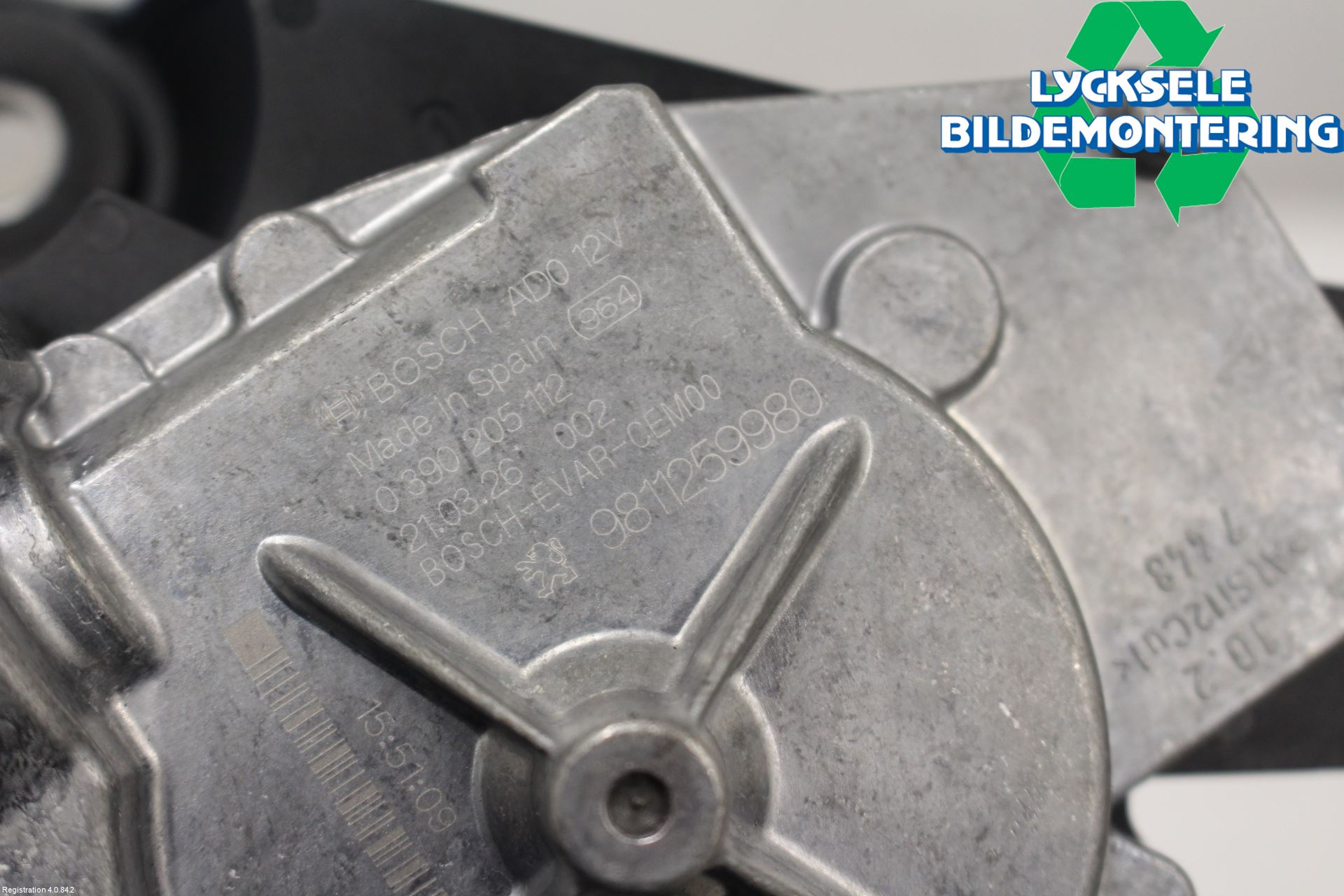 Citroen COTROEN C3 17-24 Torkarmotor Baklucka