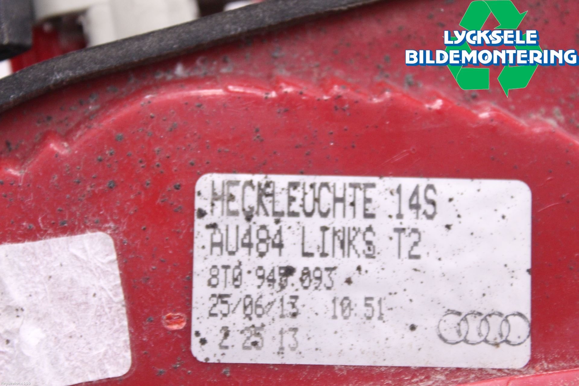 Audi A5 07-16 Bakljus Lucka Vä