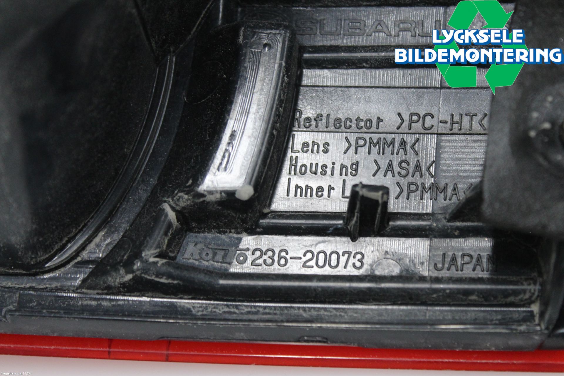 Subaru LEGACY 10-14 Bakljus Lucka Vä