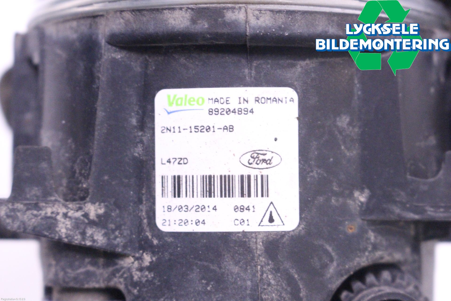 Ford FIESTA 13-17 Dimljus-Varselljus Fram