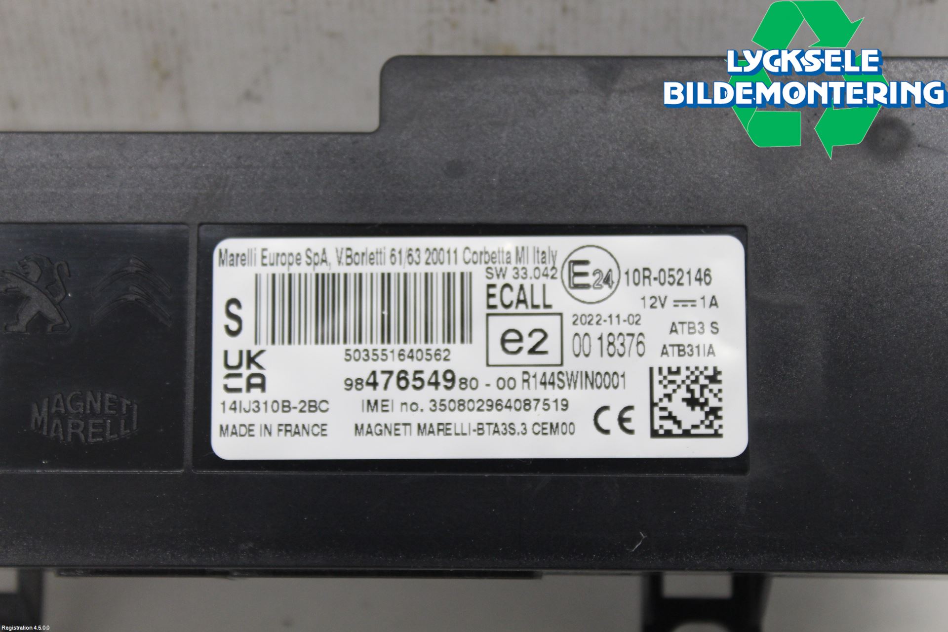 Peugeot 2008/E-2008 20- Styrenhet Övrigt