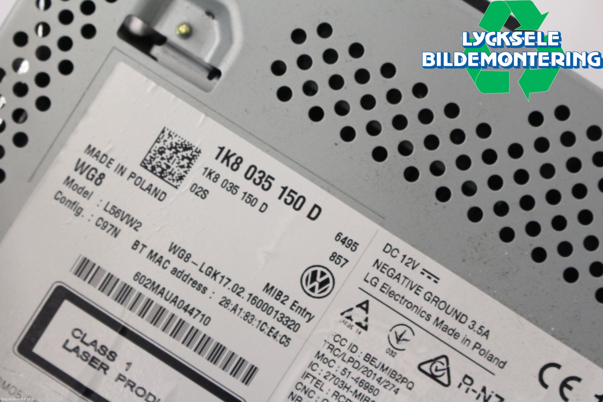 Volkswagen VW CADDY 16-20 Cd Radio - Multimediapanel