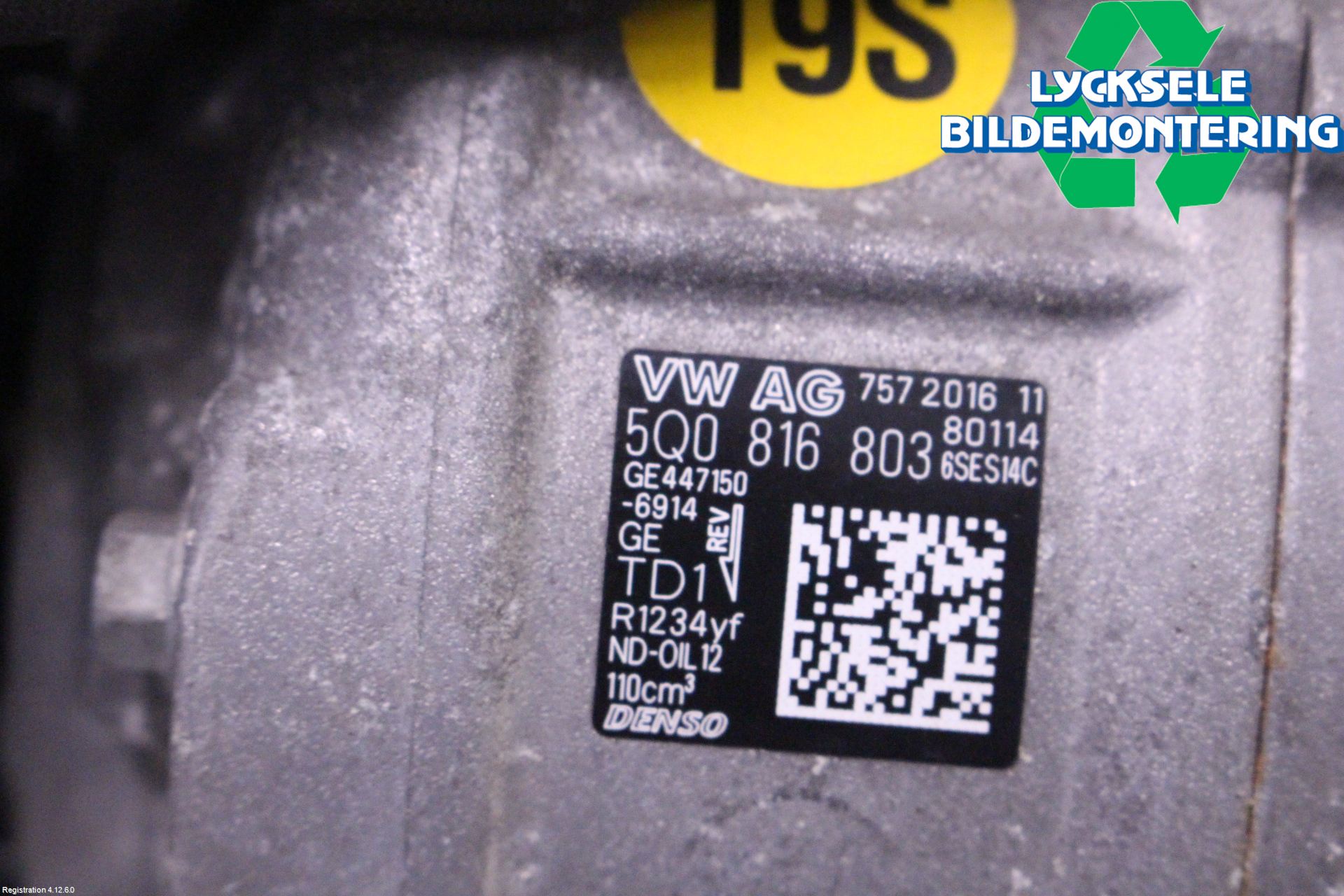 Volkswagen VW GOLF / E-GOLF VII 13-20 Ac Kompressor