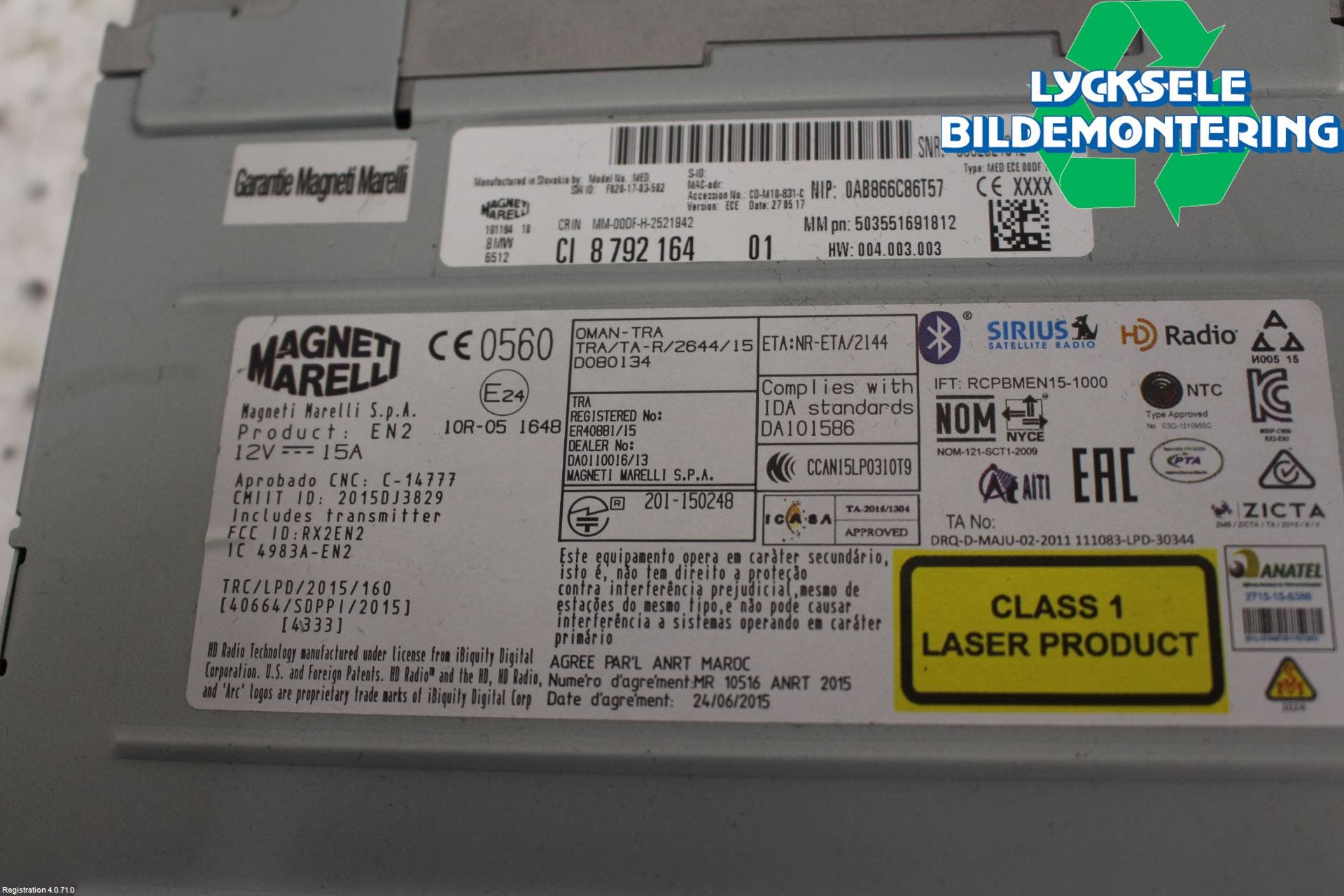 BMW 3 F30/F31/F80 12-19 Cd Radio - Multimediapanel