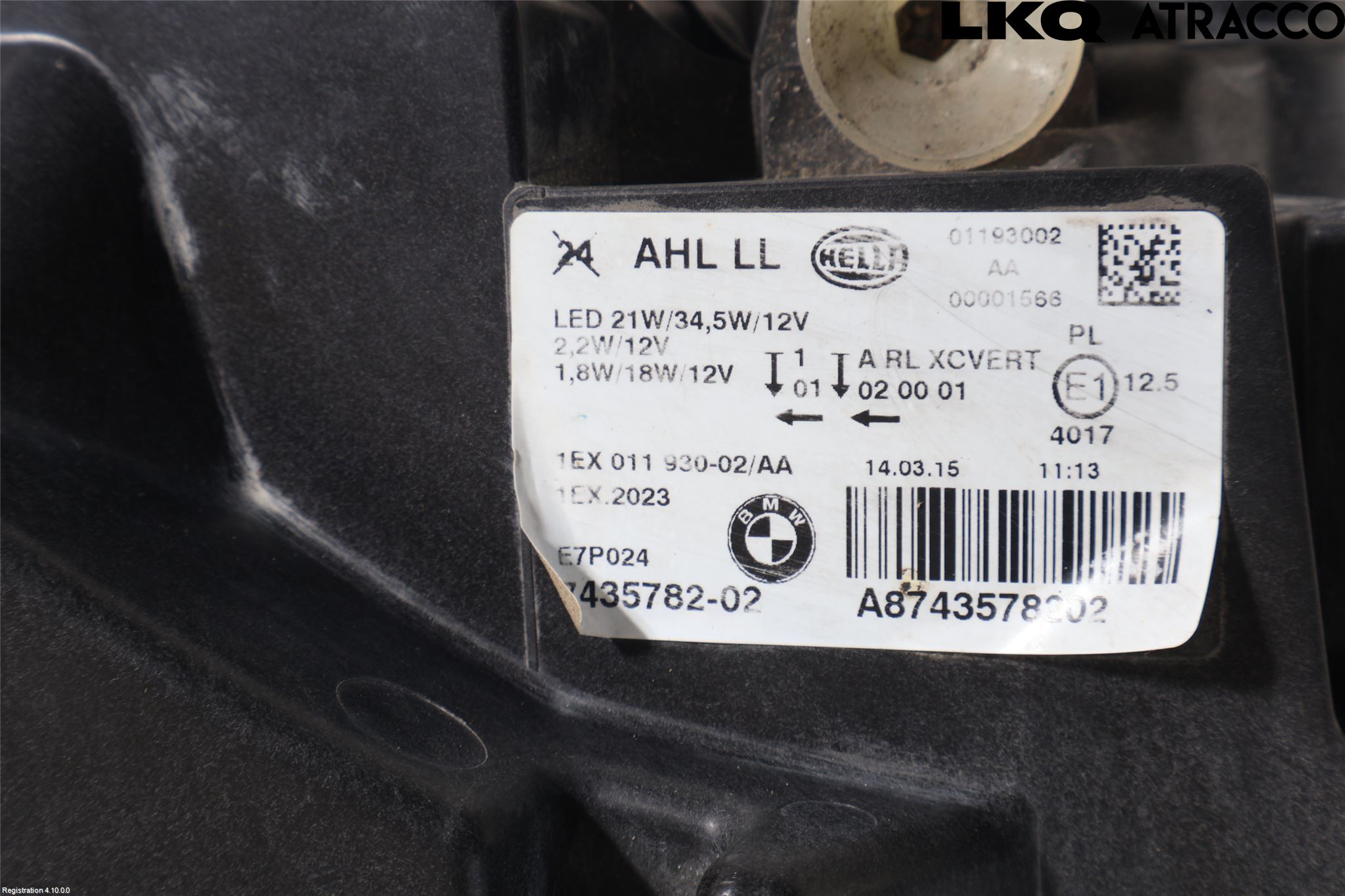 BMW 1 F20/F21 11-19 Strålkastare Höger