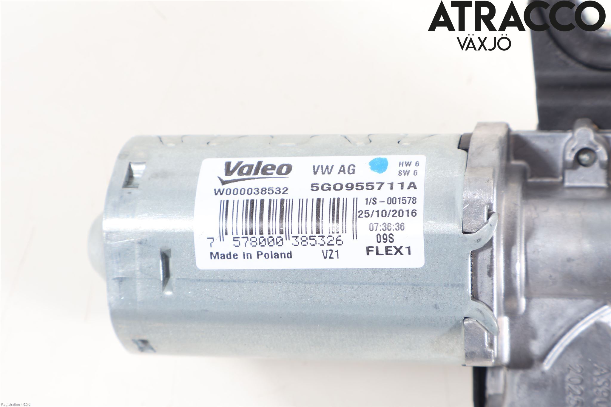 Volkswagen VW PASSAT 15-19 Torkarmotor Baklucka