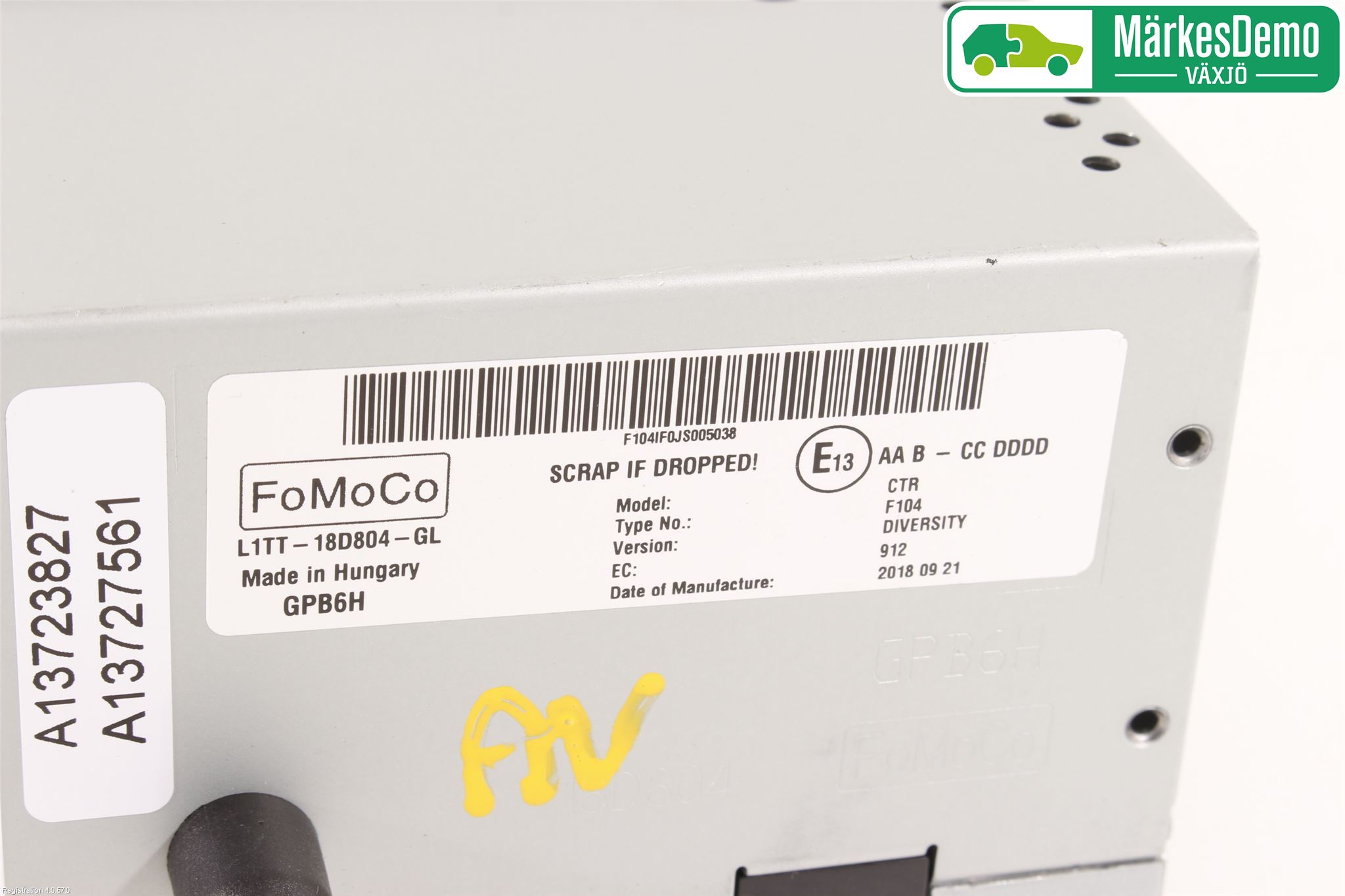 Ford FIESTA (VII) 18-23 Cd Radio - Multimediapanel