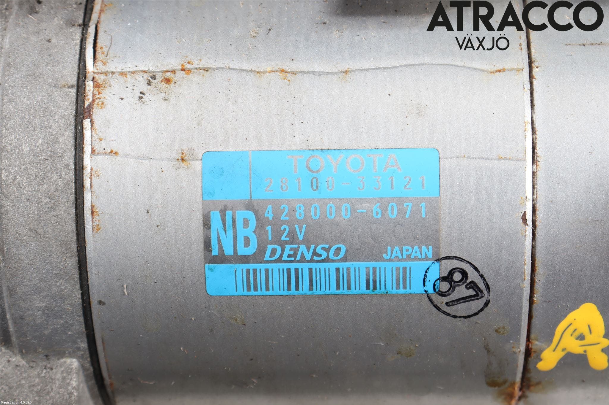 Toyota AURIS 10-12 Startmotor Diesel