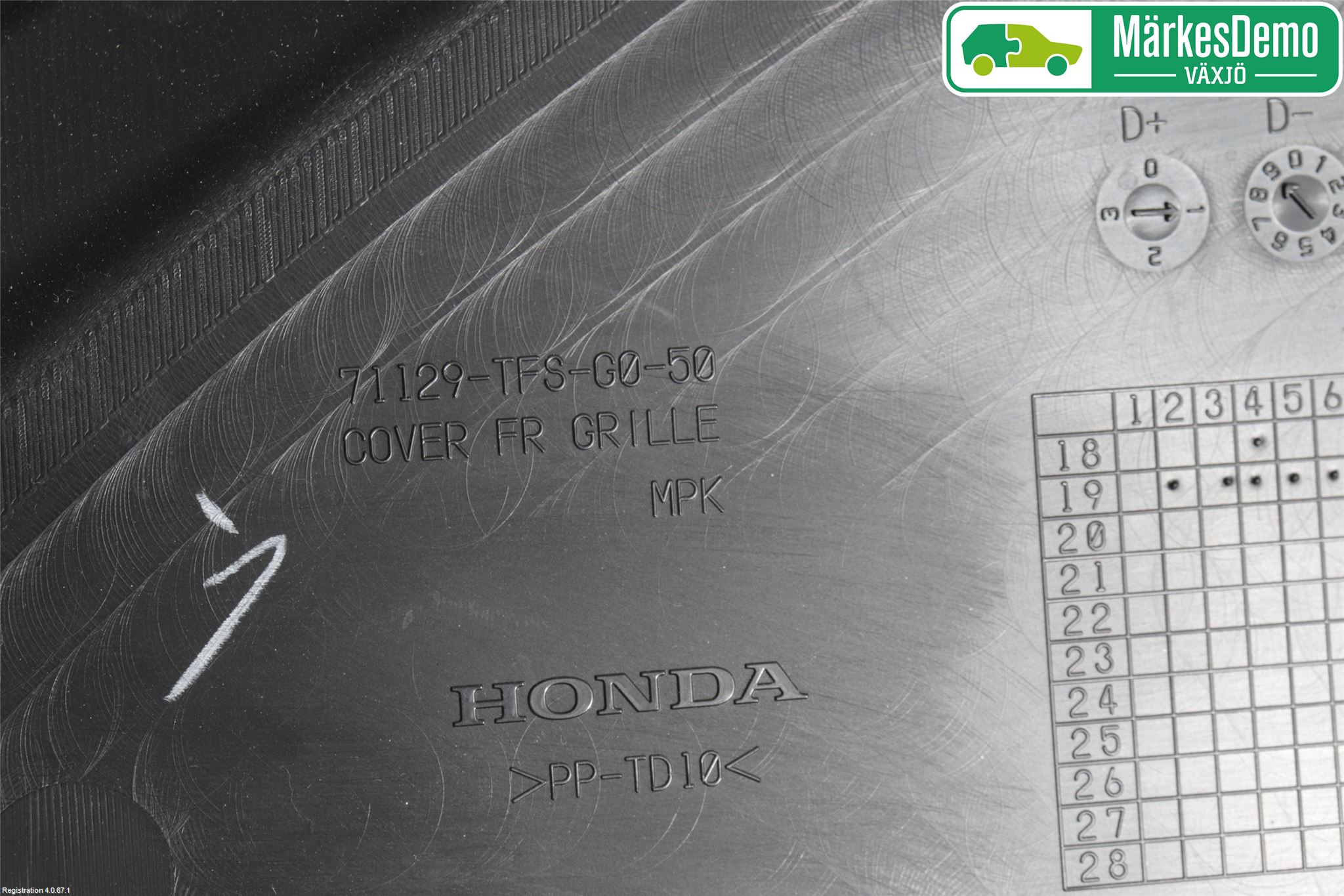 Honda HR-V 15-21 Frontplåt Övre