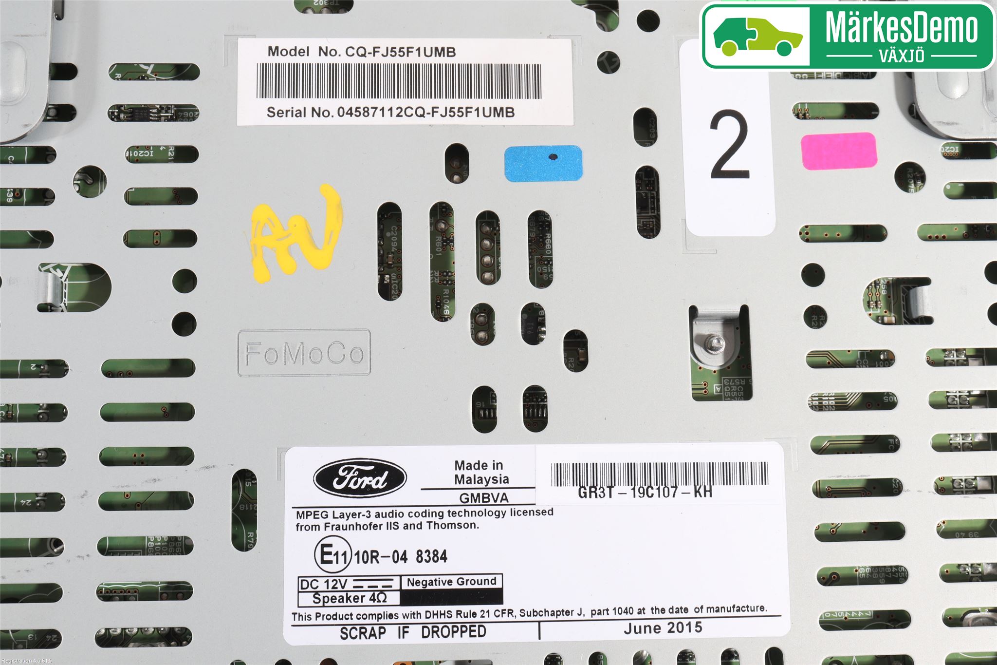 Ford MUSTANG VI 15-22 Cd Radio - Multimediapanel