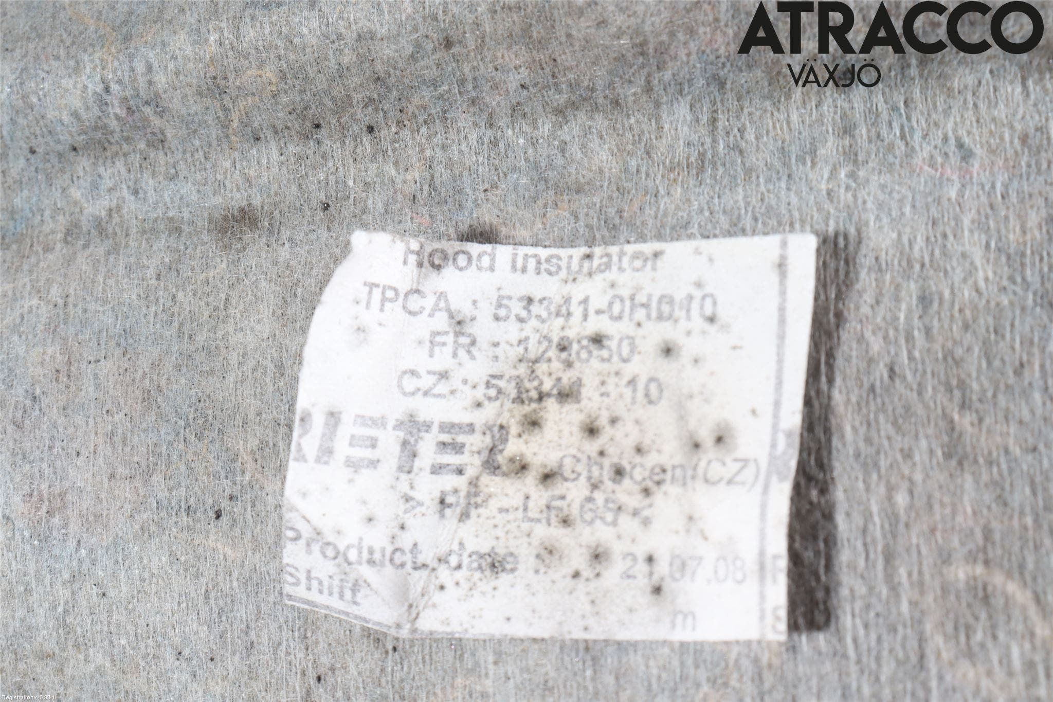 Citroen C1 06-13 Huvisolering