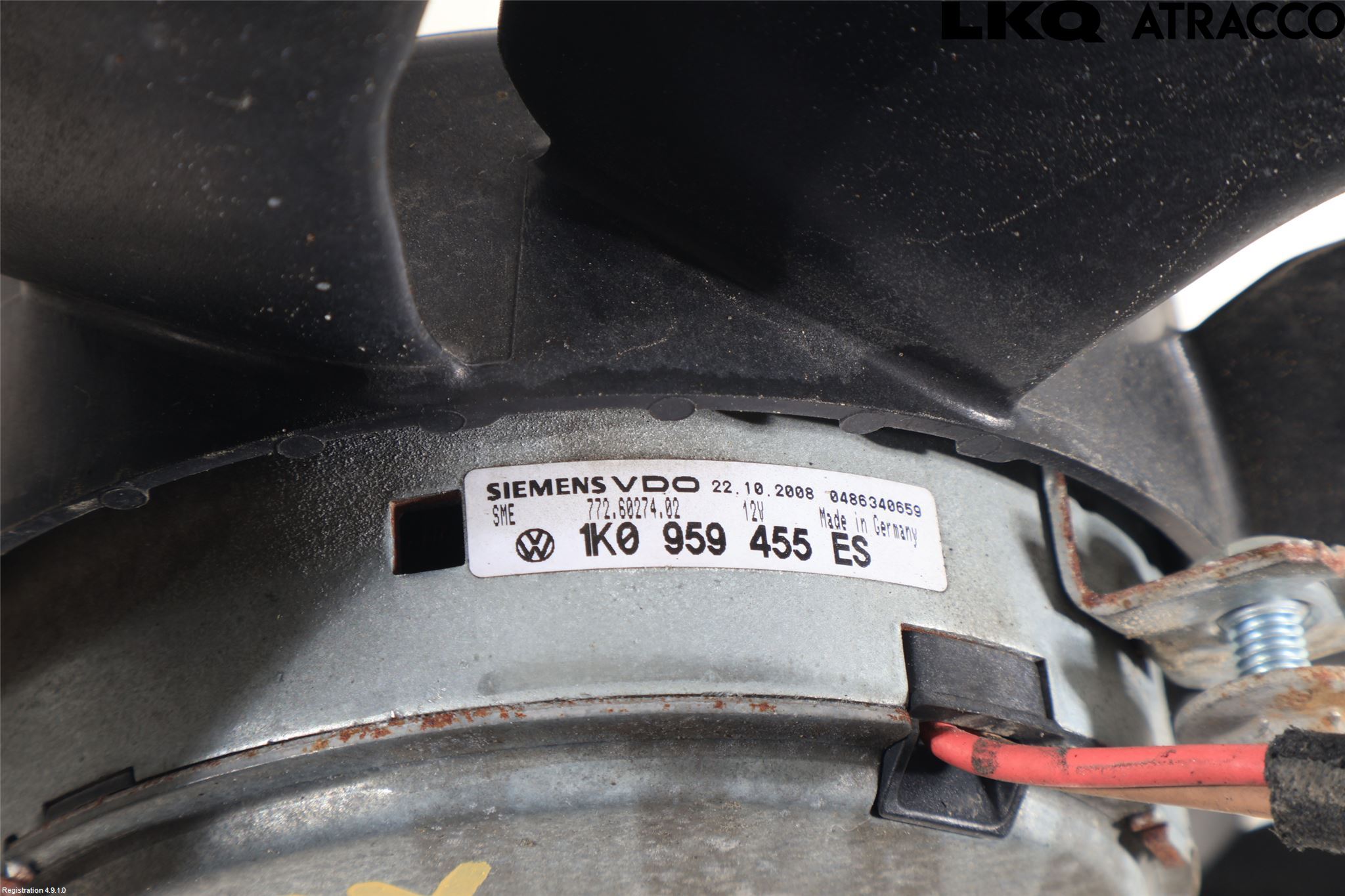 Volkswagen VW SCIROCCO 09-17 Kylfläkt El