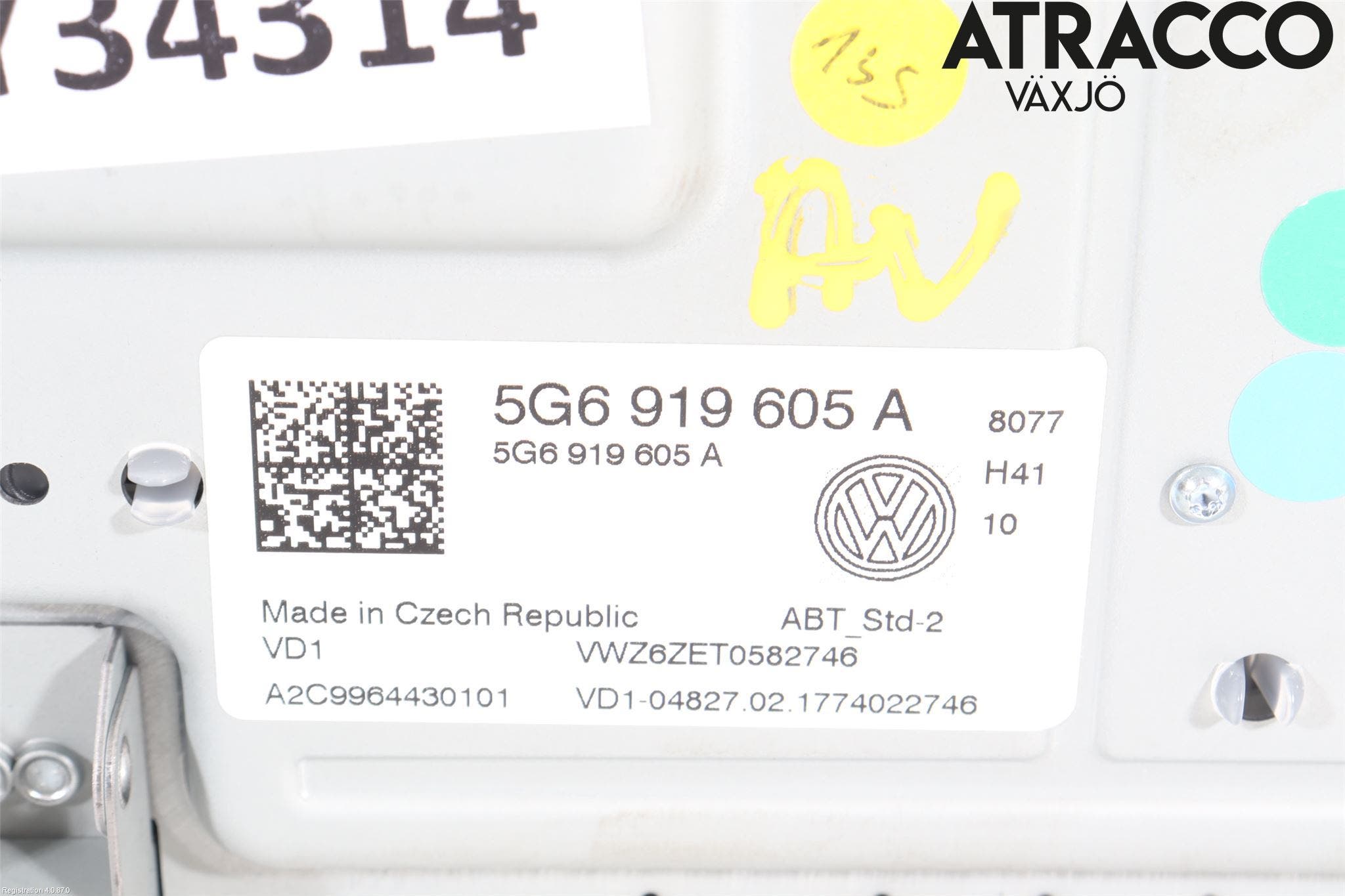 Volkswagen VW GOLF / E-GOLF VII 13-20 Multifunktionsdisplay