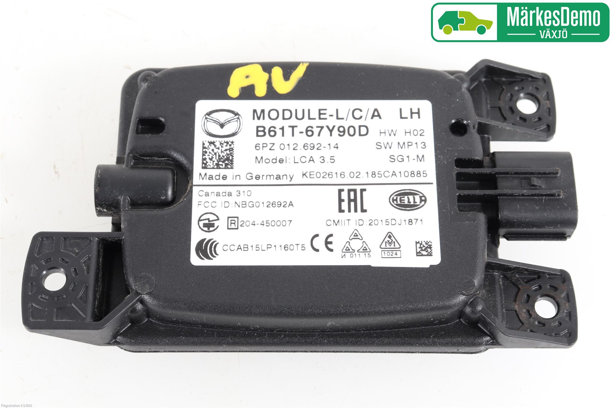 Mazda 3 III 14-19 Sensor Aktivt Kollisionsskydd