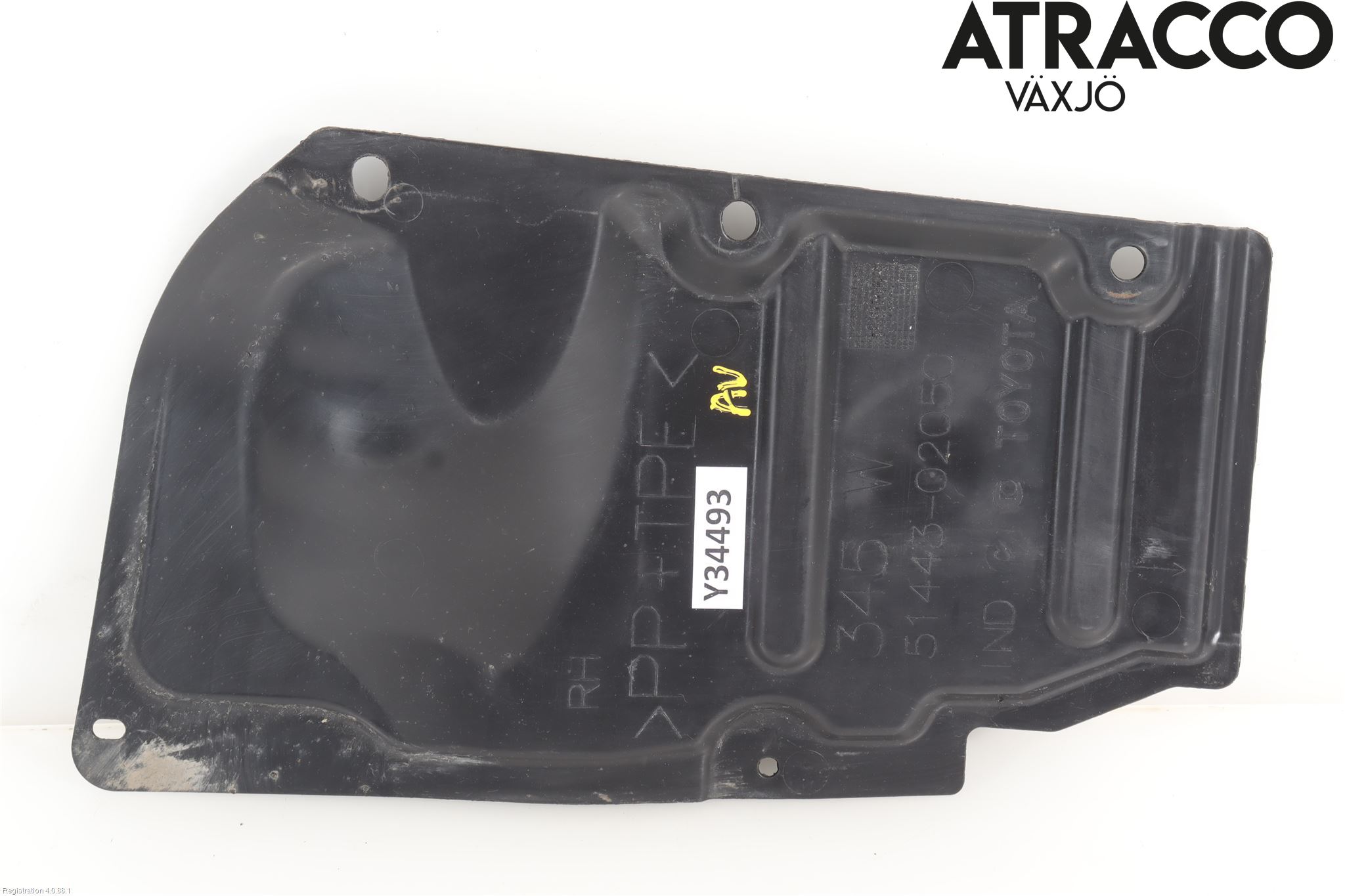 Toyota AURIS 10-12 Hasplåt Plåt-Plast