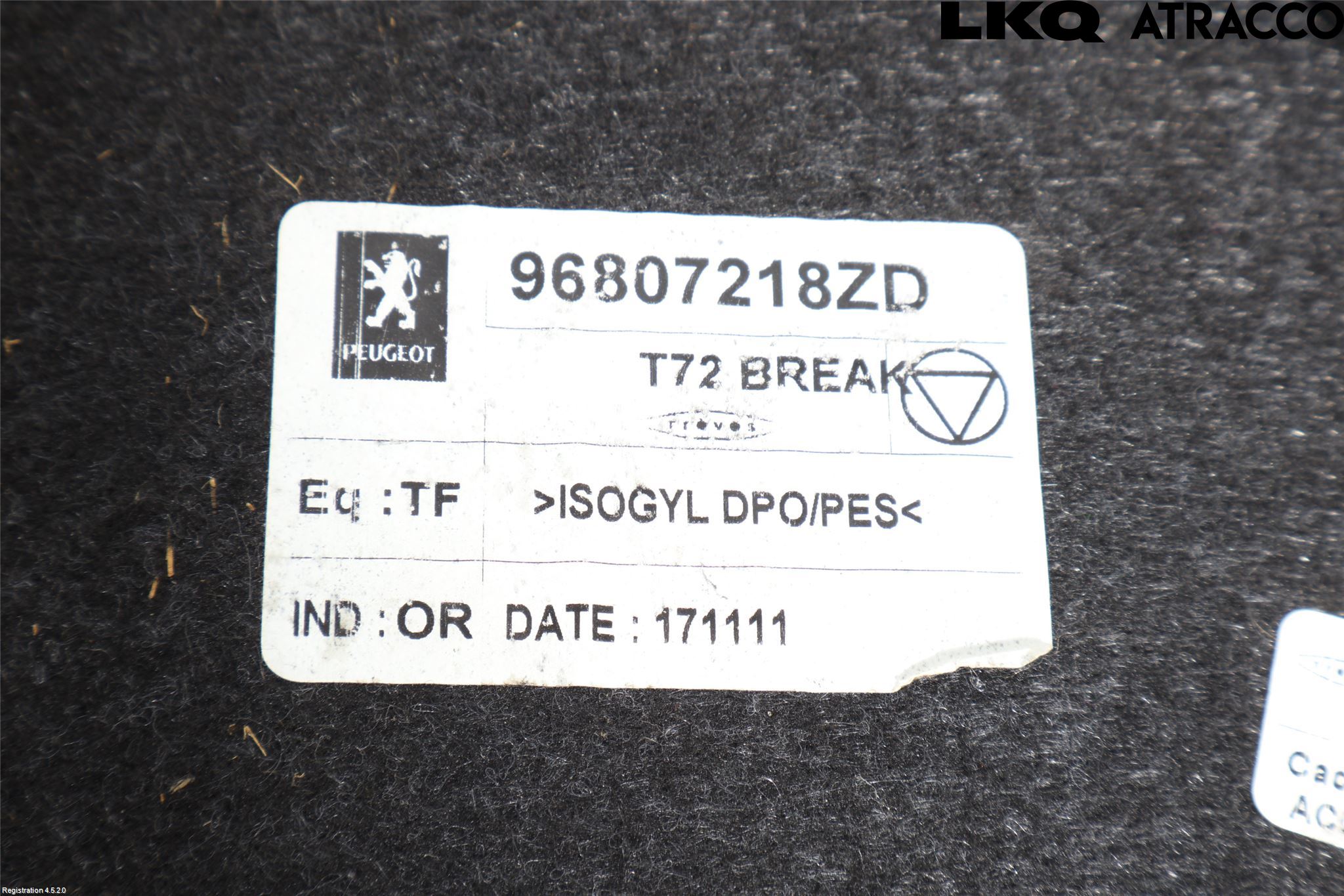 Peugeot 107 Bagage Golv