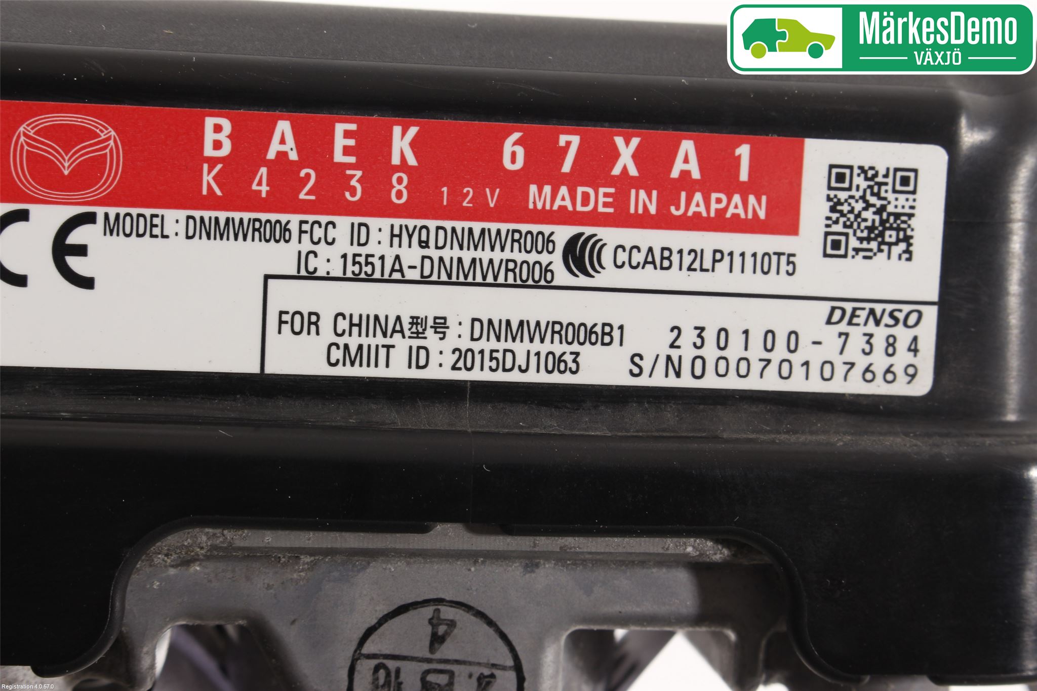 Mazda 3 III 14-19 Sensor Aktivt Kollisionsskydd