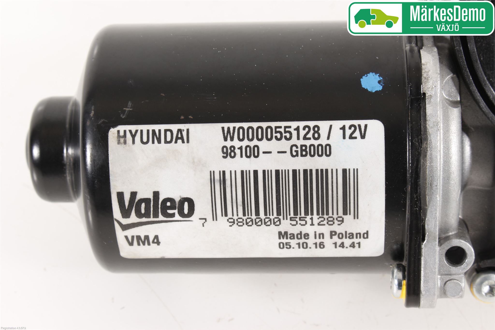Hyundai i20 GB 15-20 Torkarmotor Vindruta