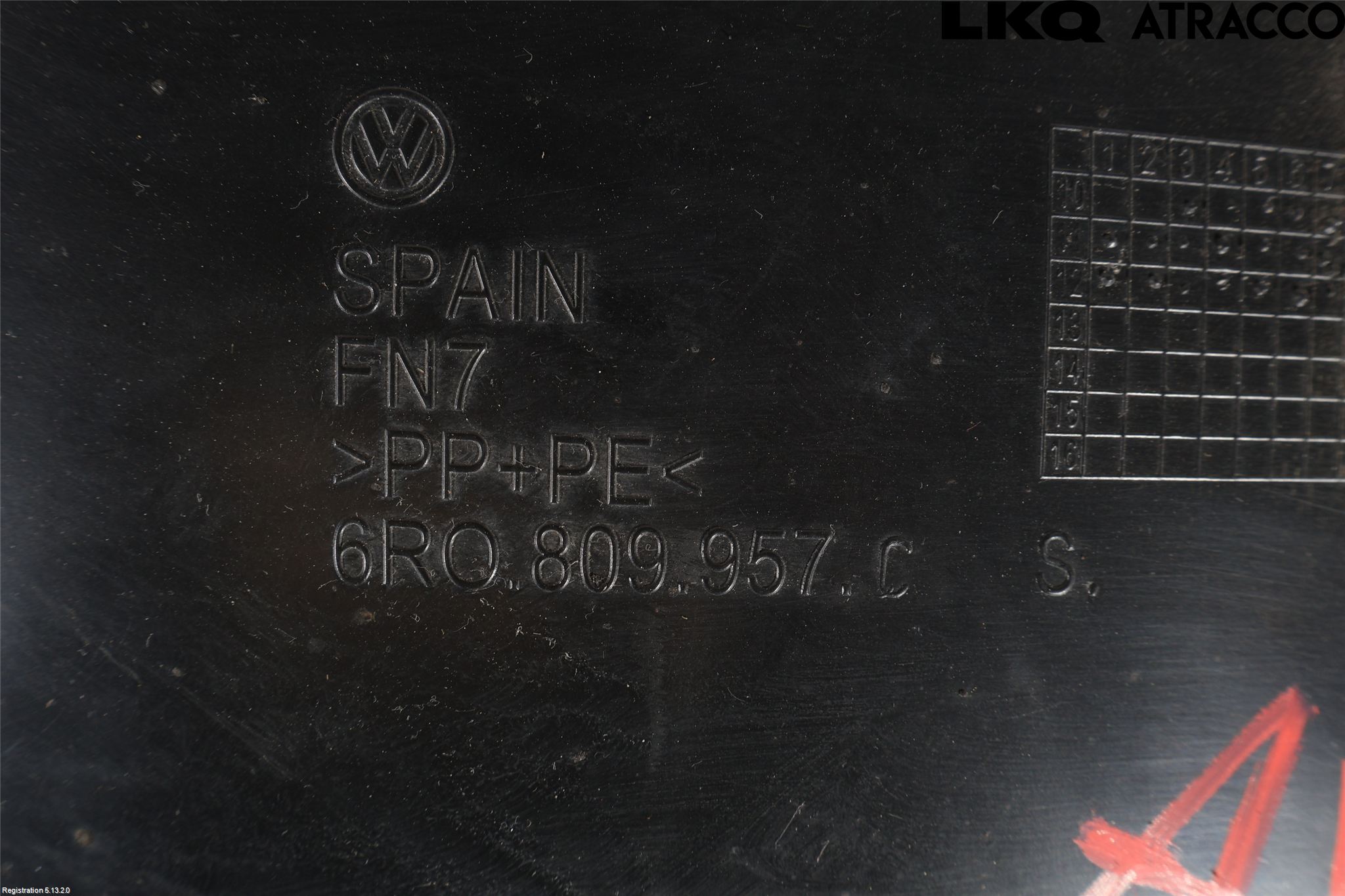 Volkswagen VW POLO 10-17 Skärm Inner