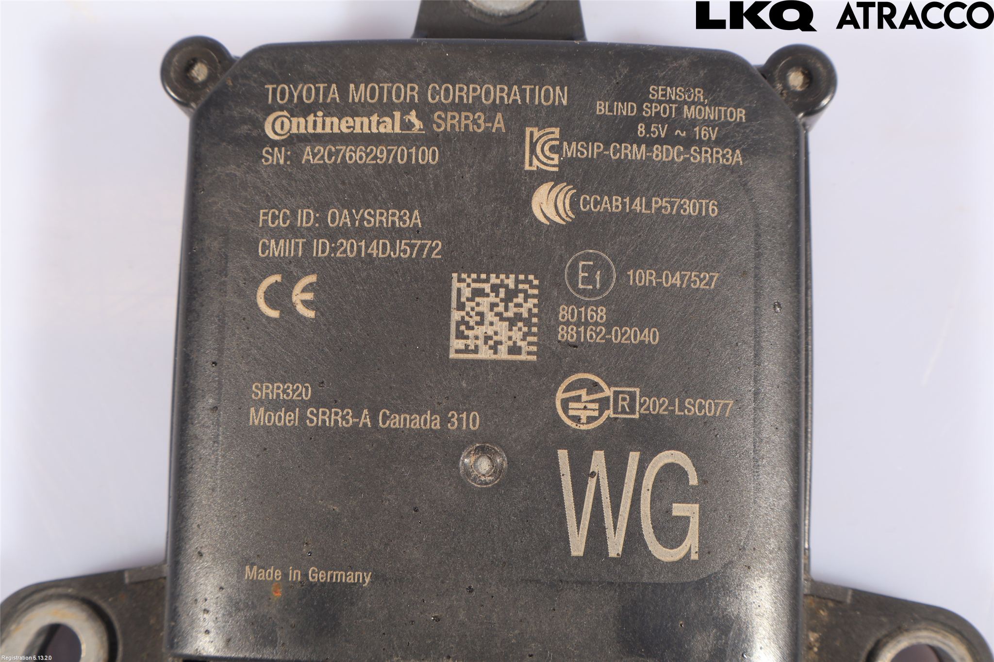Toyota COROLLA 19- Sensor Aktivt Kollisionsskydd