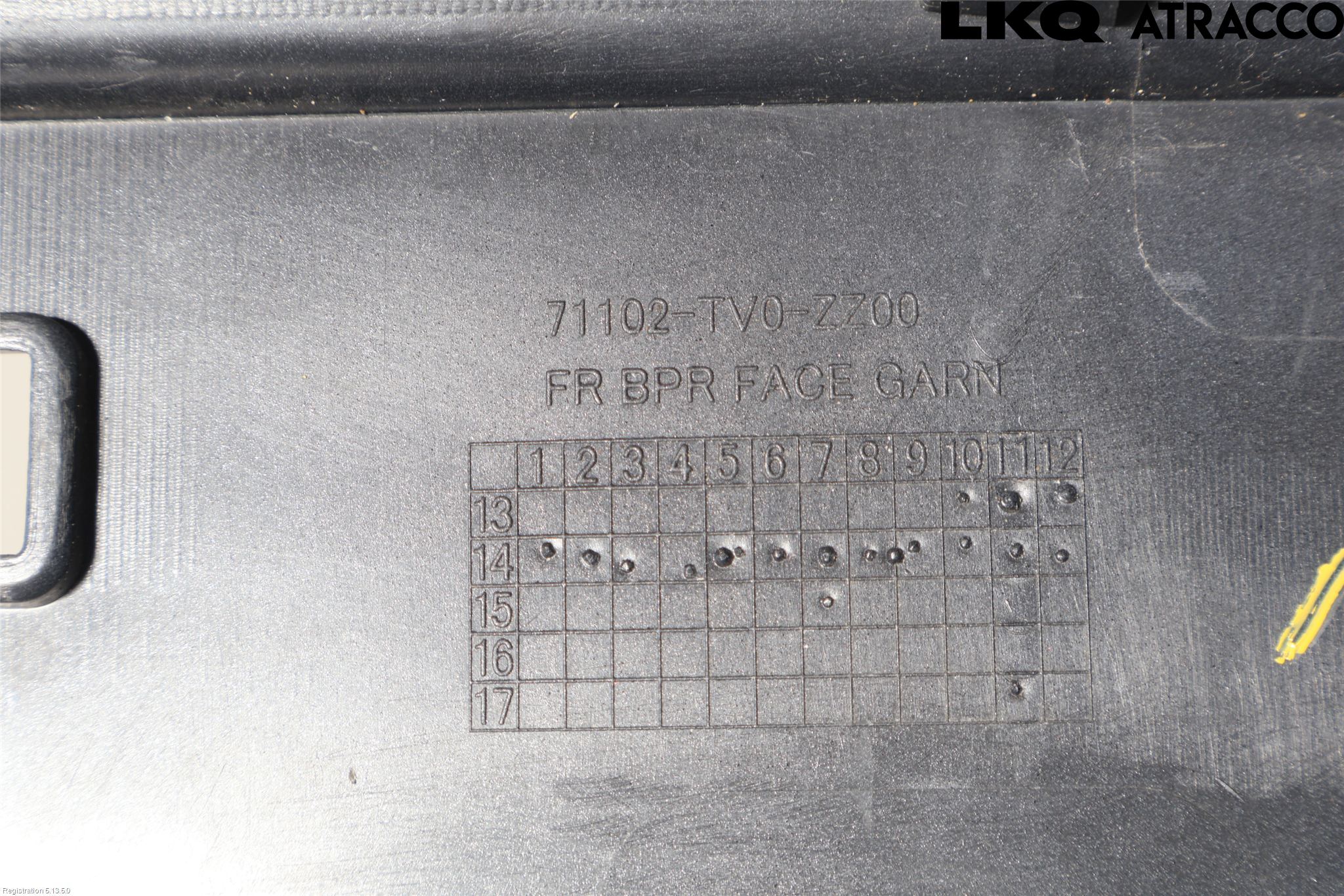 Honda CIVIC 12-16 Stötfångardel Fram Mitt