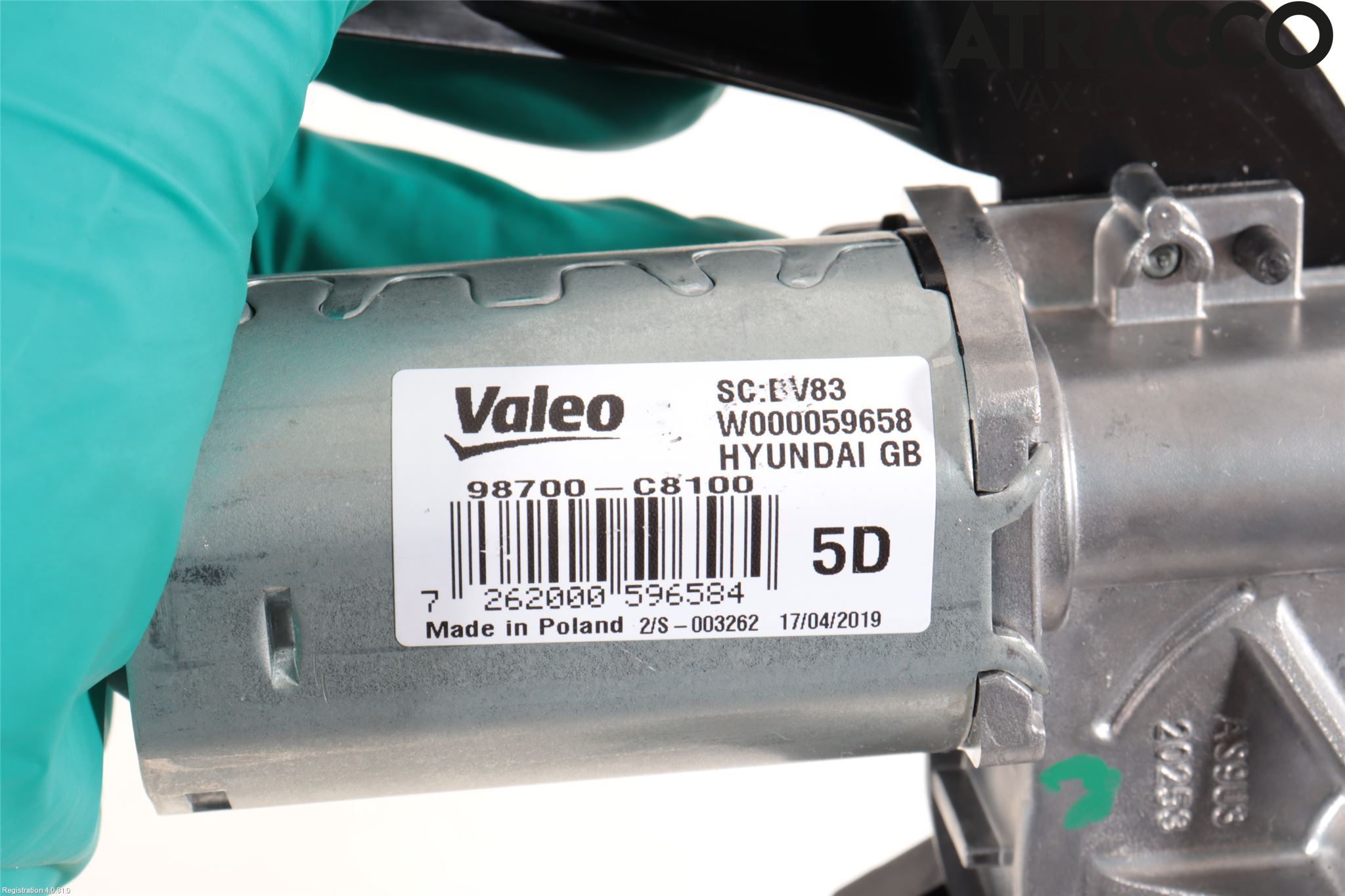 Hyundai i20 GB 15-20 Torkarmotor Baklucka