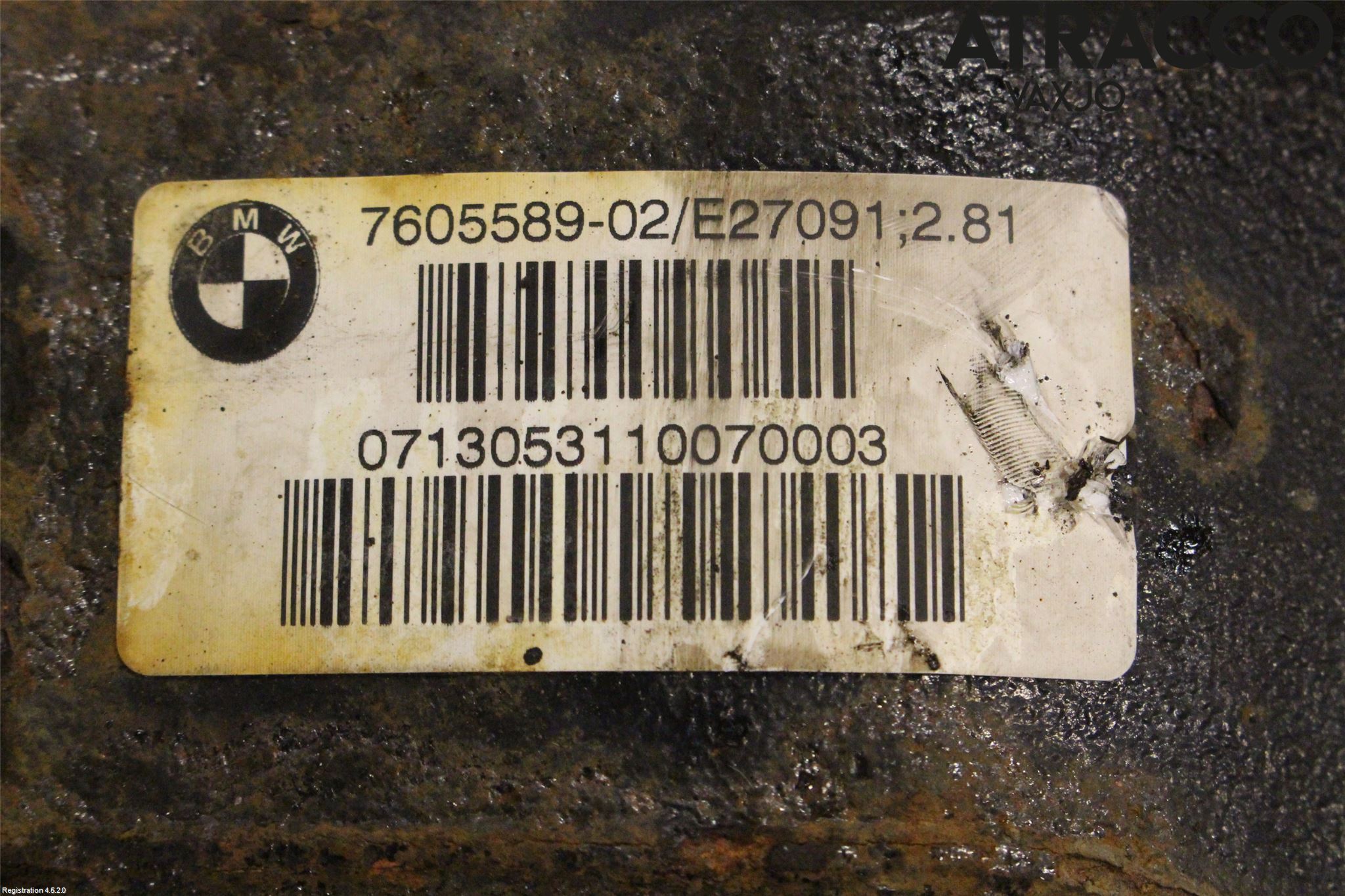 BMW 3 F30/F31/F80 12-19 Bakväxel-Diff