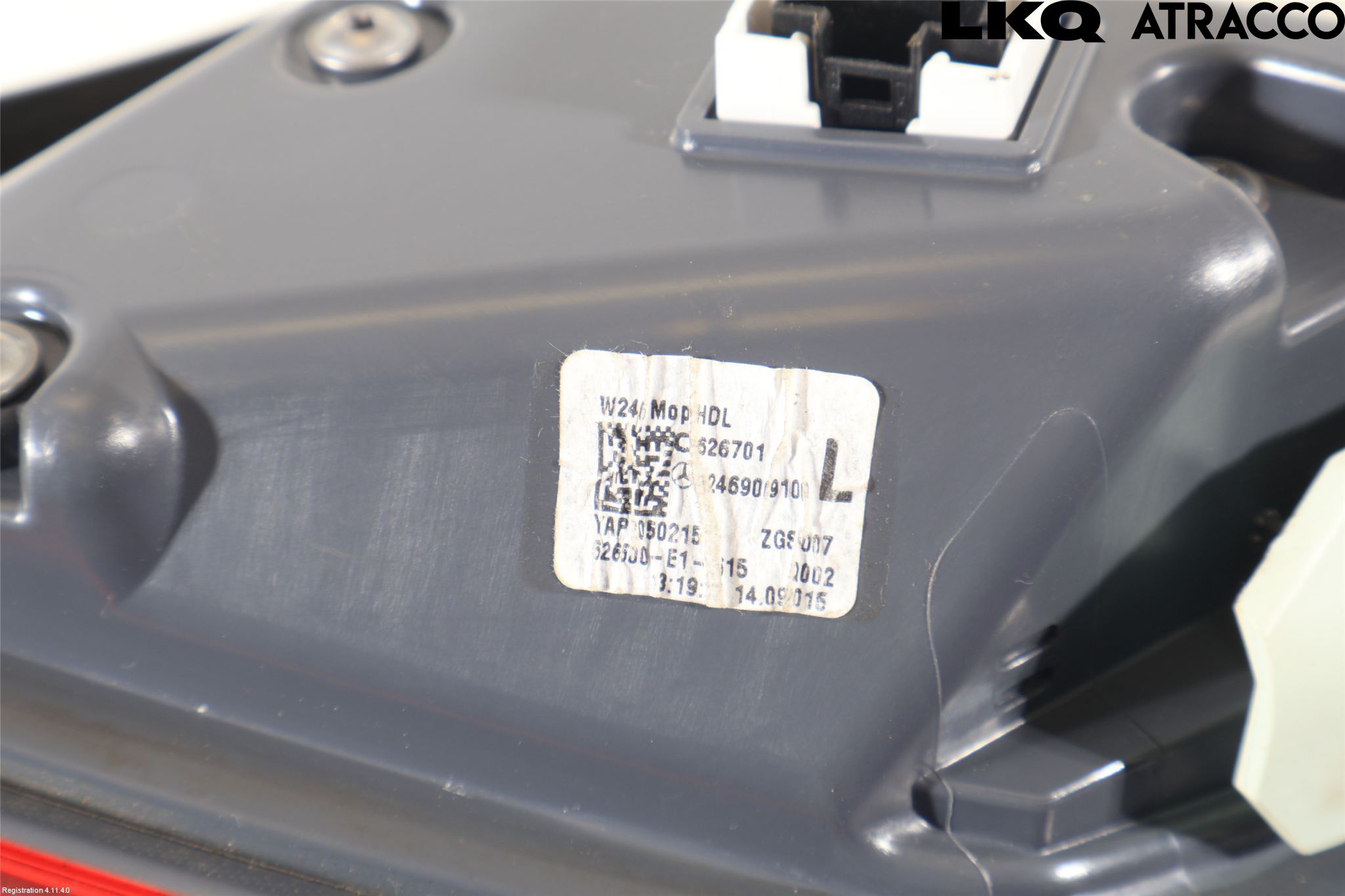 Mercedes-Benz MB B-KLASS (W246/W242) 12-19 Bakljus Lucka Vä