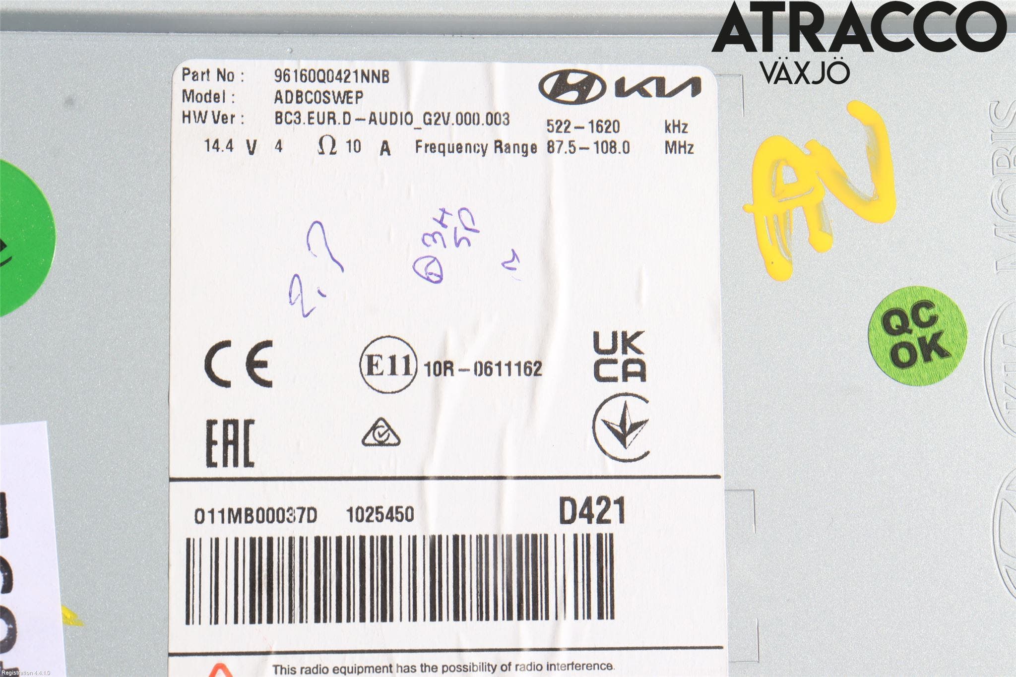 Hyundai BAYON BC3 21- Cd Radio - Multimediapanel