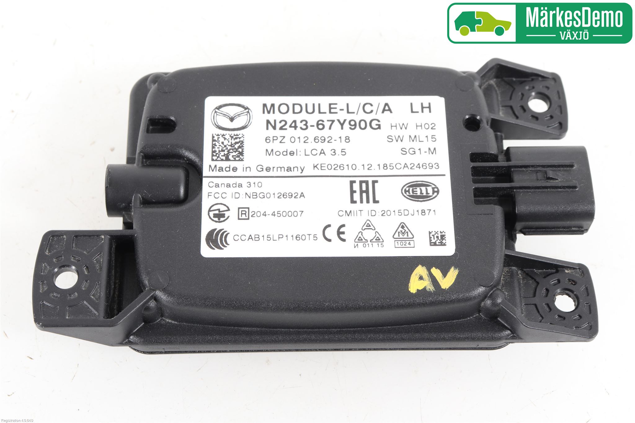 Mazda MX-5 IV (ND/ND2/ND3) MIATA 15- Sensor Aktivt Kollisionsskydd