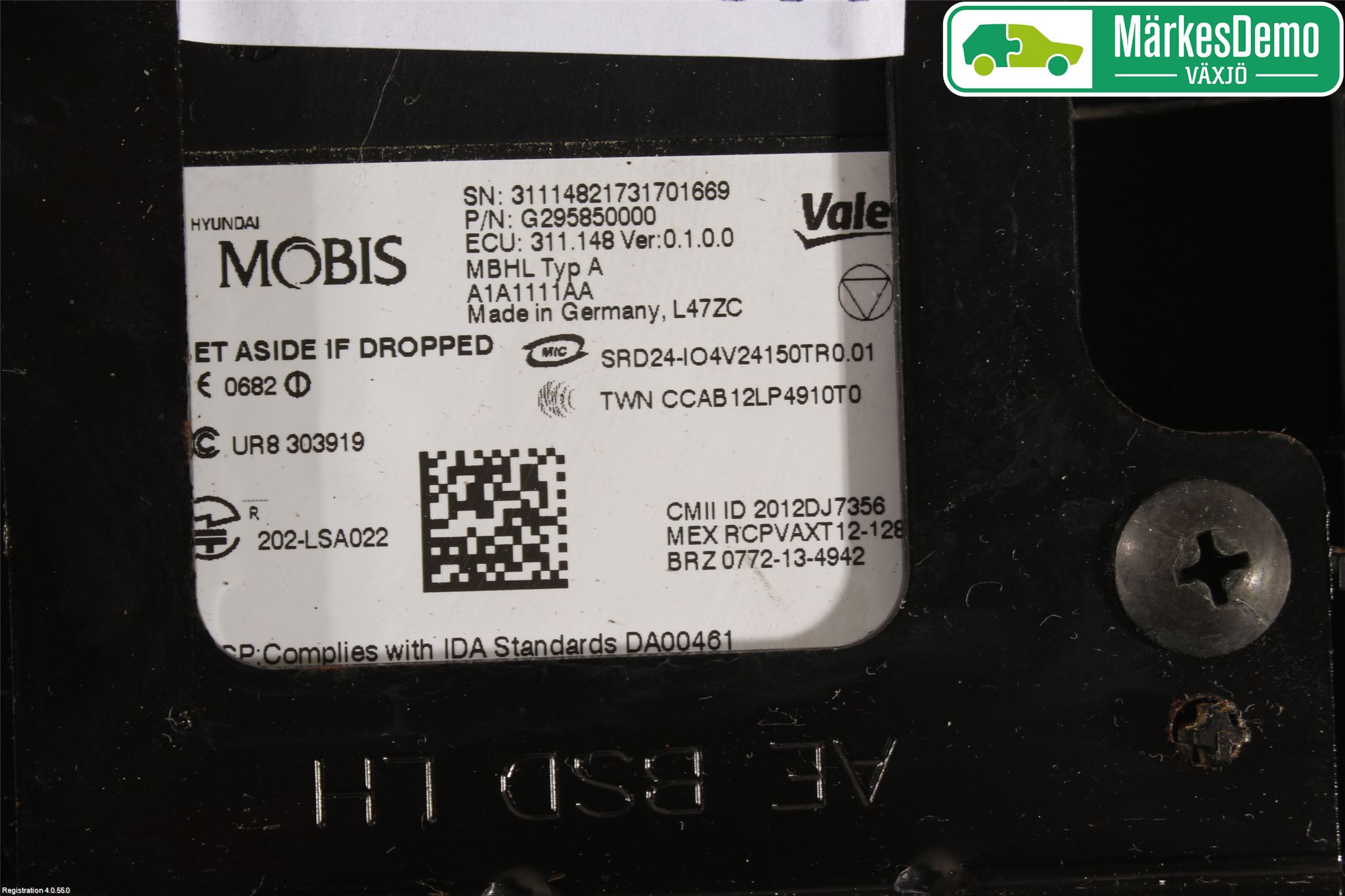 Hyundai IONIQ AE 17-22 Sensor Aktivt Kollisionsskydd