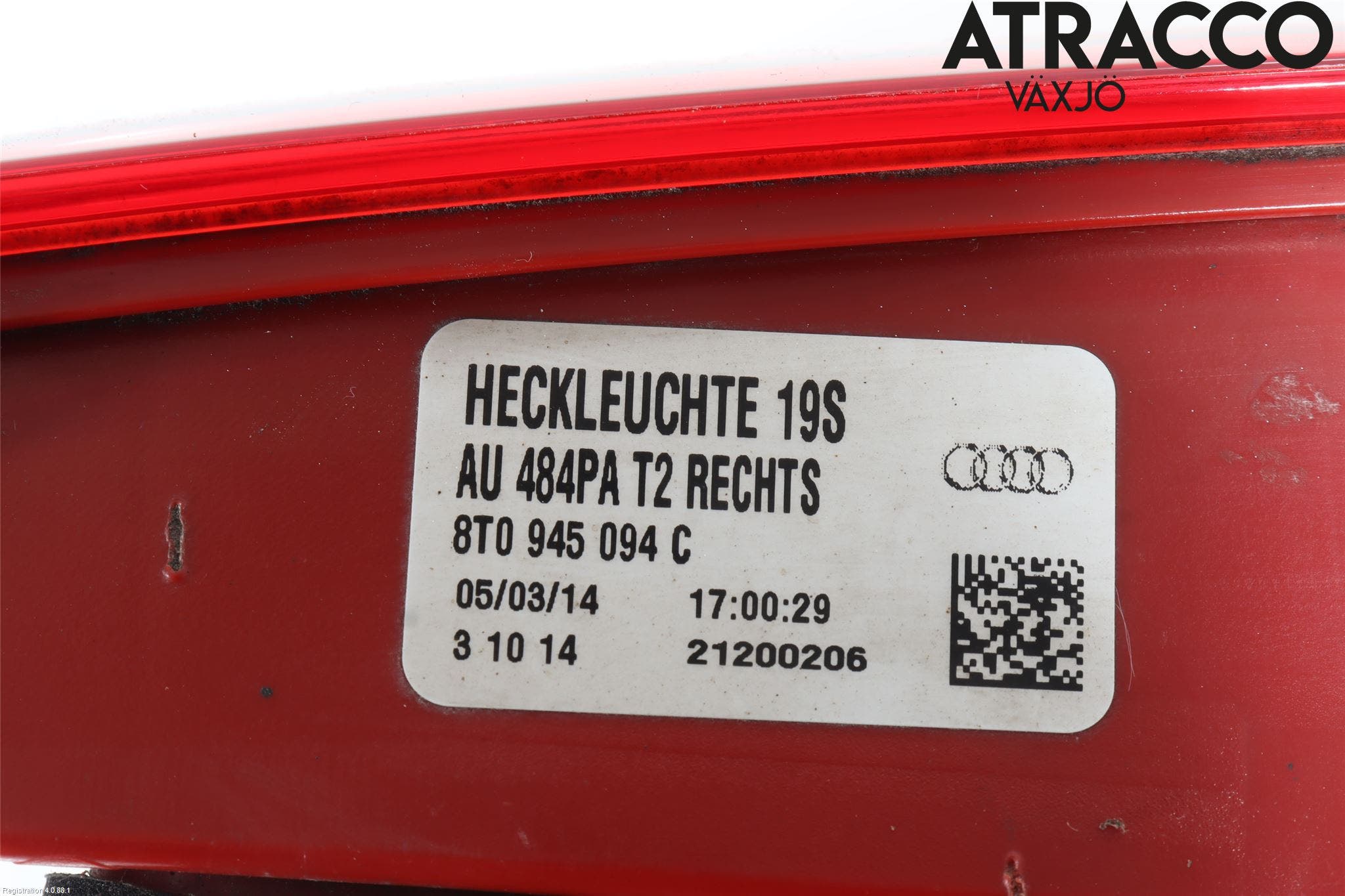 Audi A5 07-16 Bakljus Lucka Hö