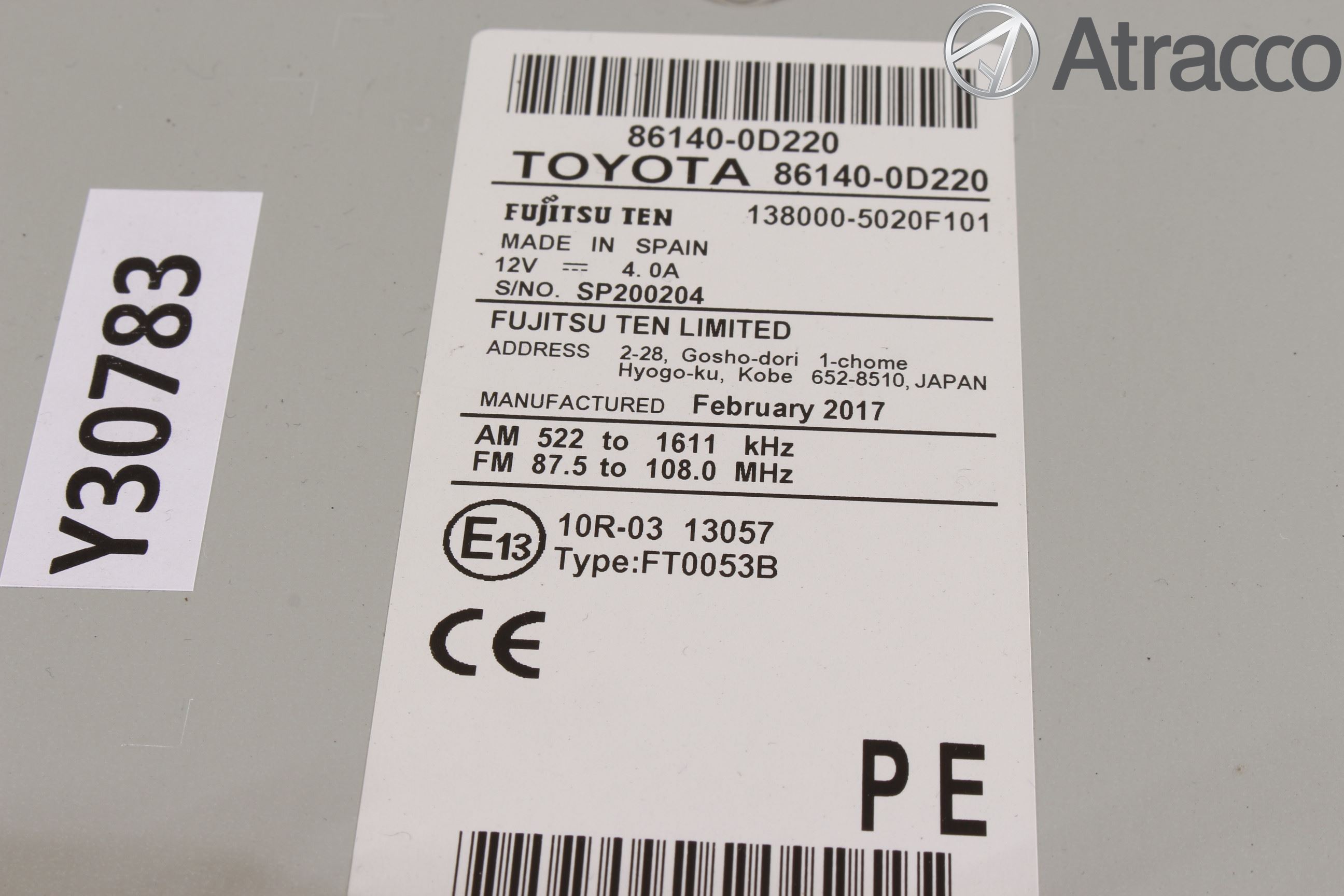 Toyota YARIS XP130 15-20 Cd Radio - Multimediapanel