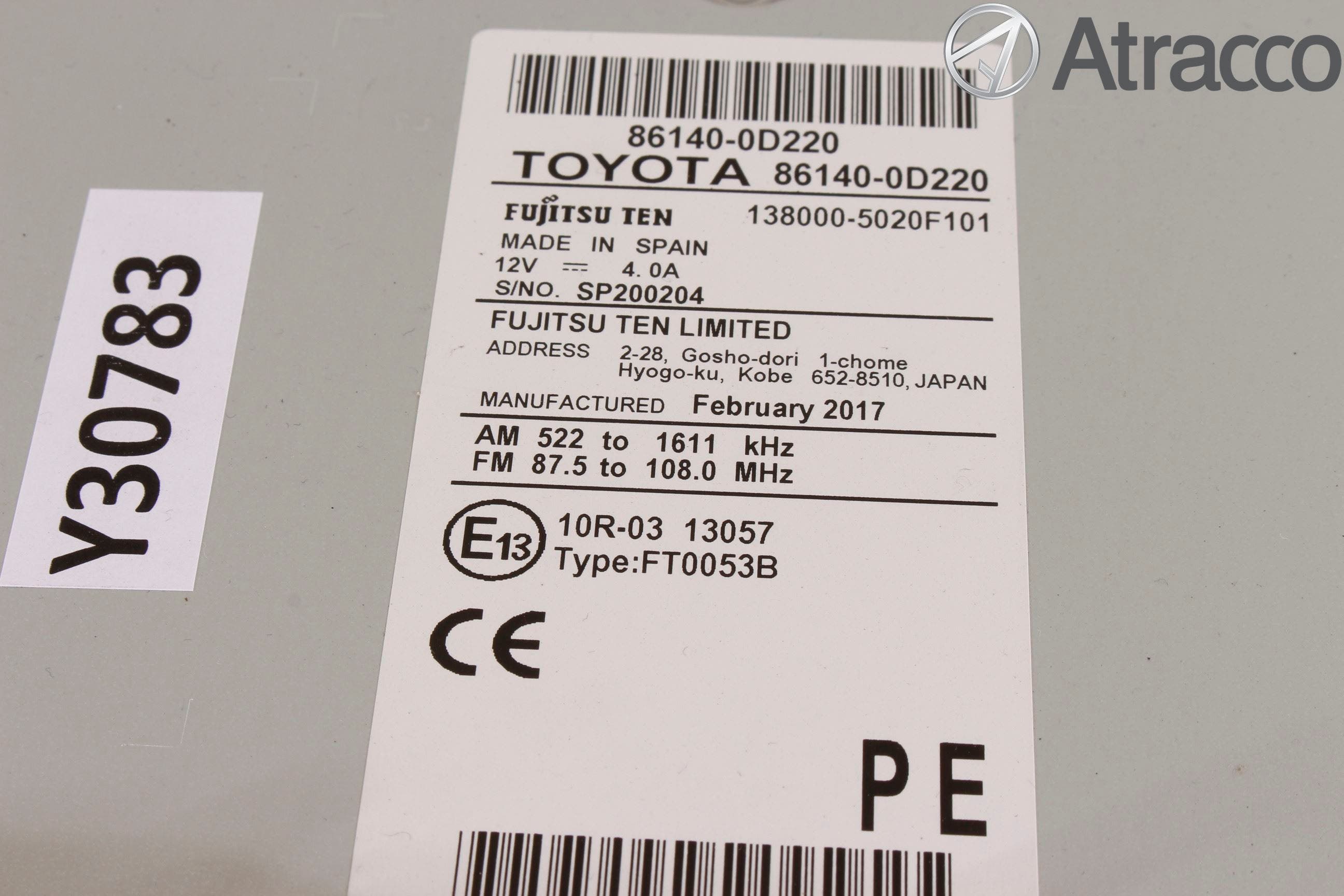 Toyota YARIS XP130 15-20 Cd Radio - Multimediapanel