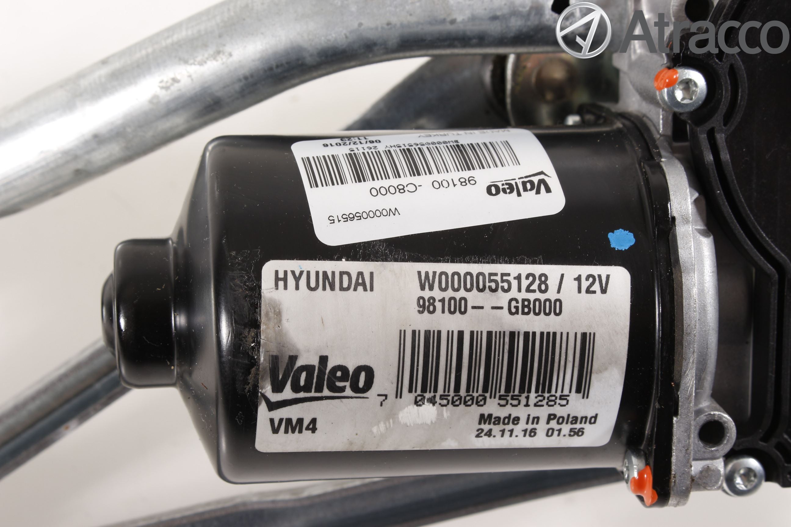 Hyundai i20 GB 15-20 Torkarmekanism Vindruta