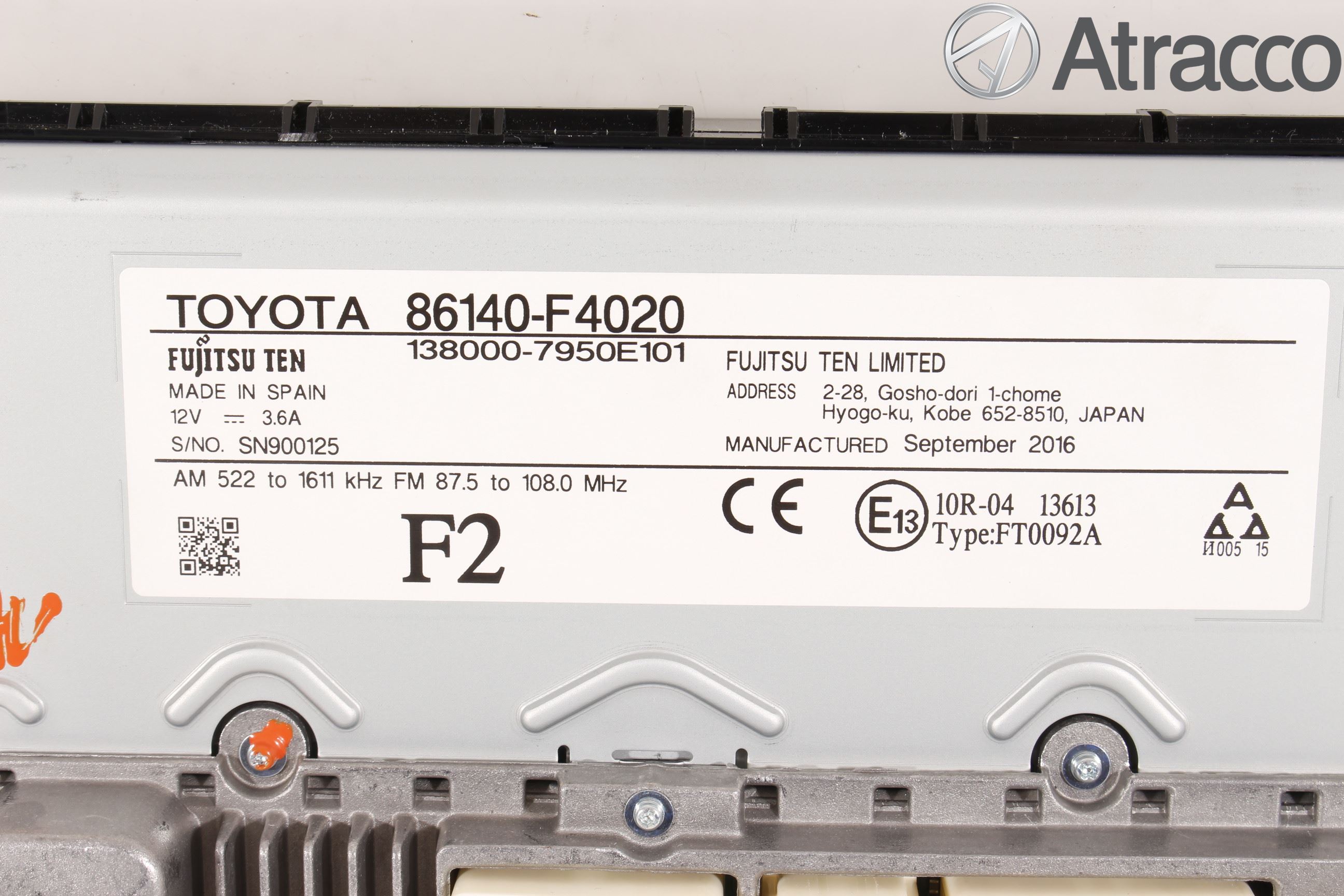 Toyota C-HR 16-23 Cd Radio - Multimediapanel