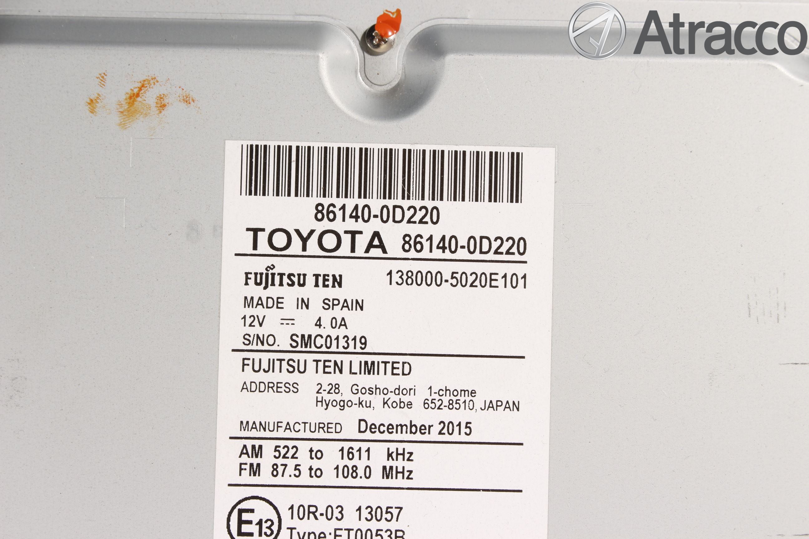 Toyota YARIS XP130 15-20 Cd Radio - Multimediapanel