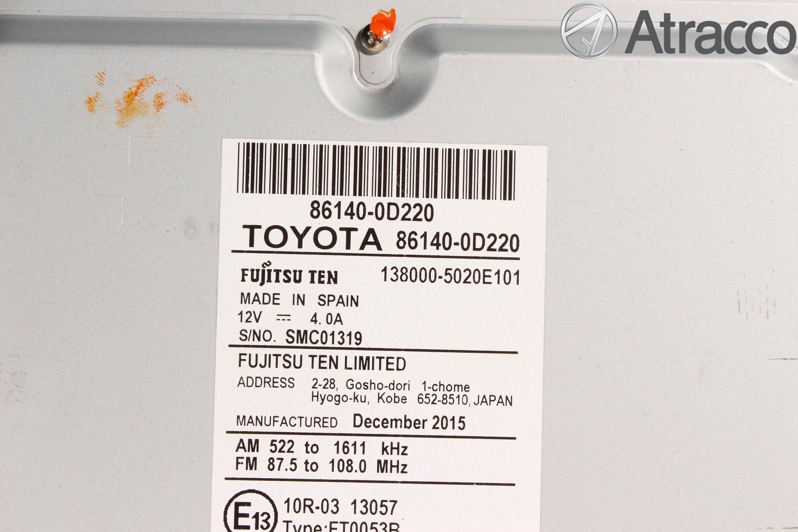 Toyota YARIS XP130 15-20 Cd Radio - Multimediapanel