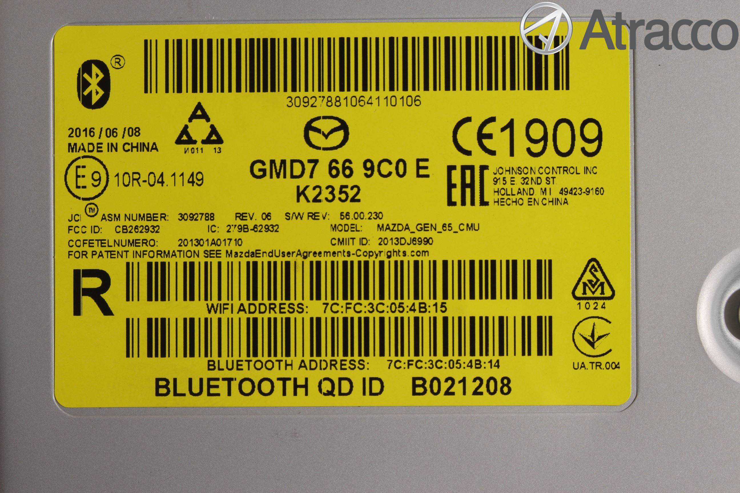 Mazda CX-3 Cd Radio - Multimediapanel