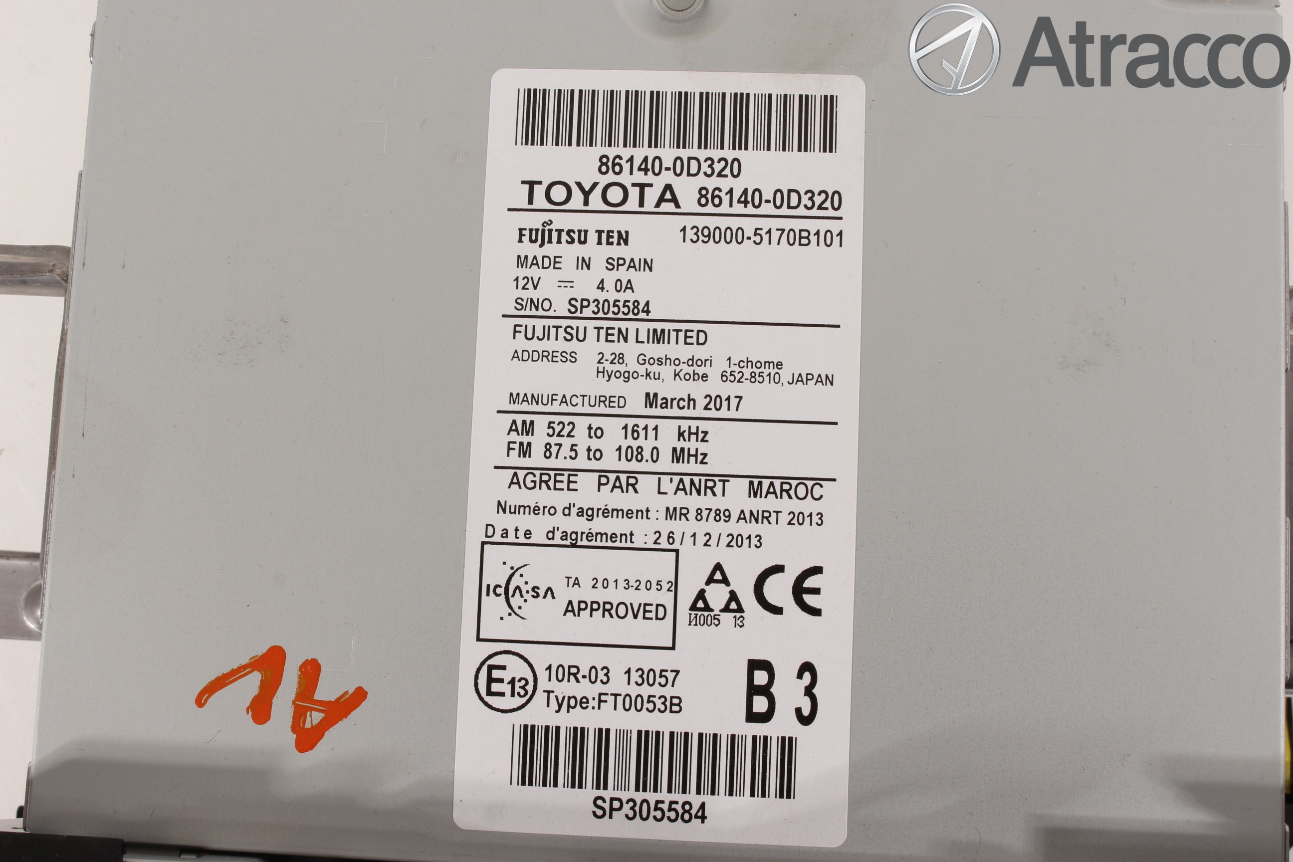 Toyota YARIS XP130 15-20 Cd Radio - Multimediapanel