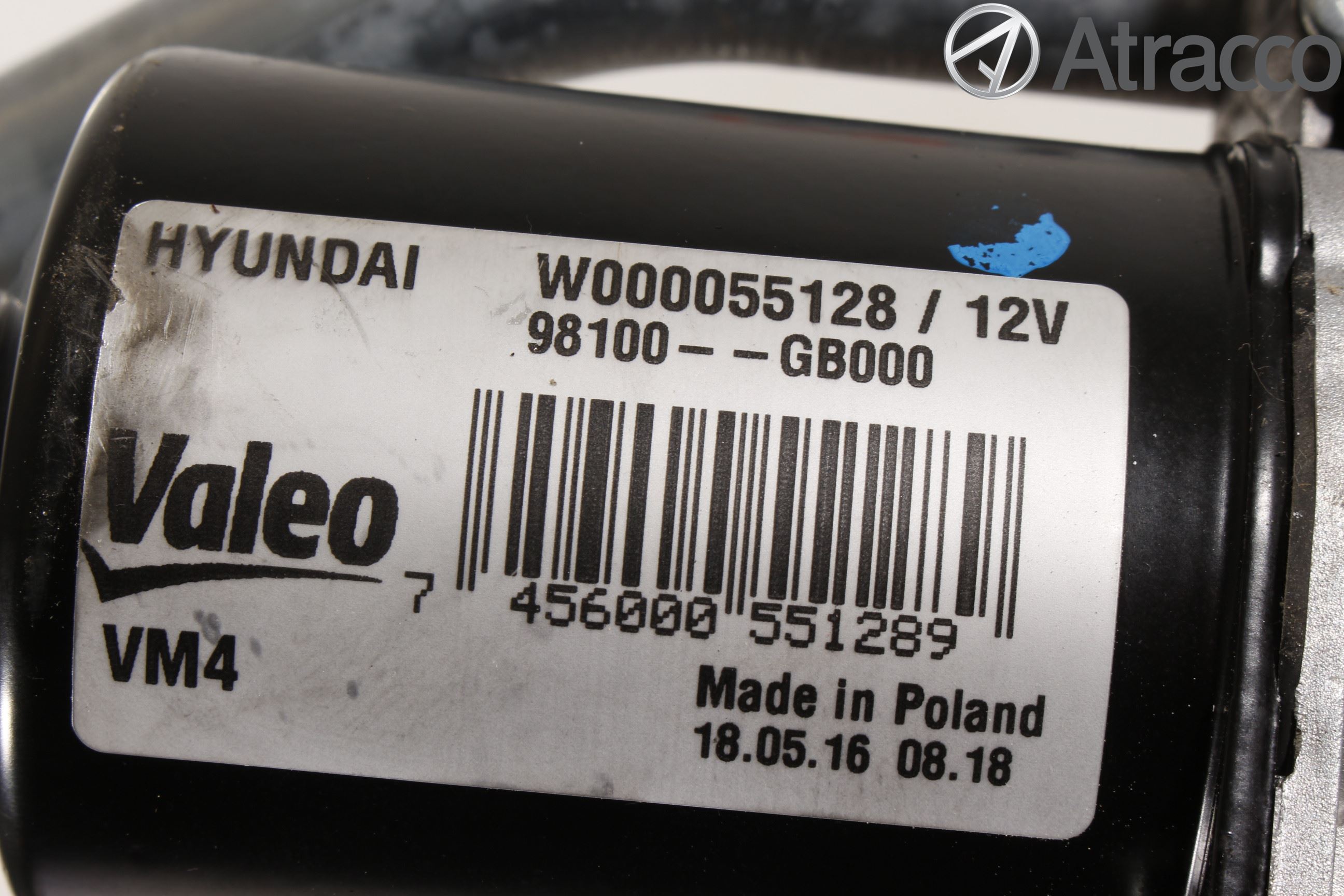Hyundai i20 GB 15-20 Torkarmekanism Vindruta