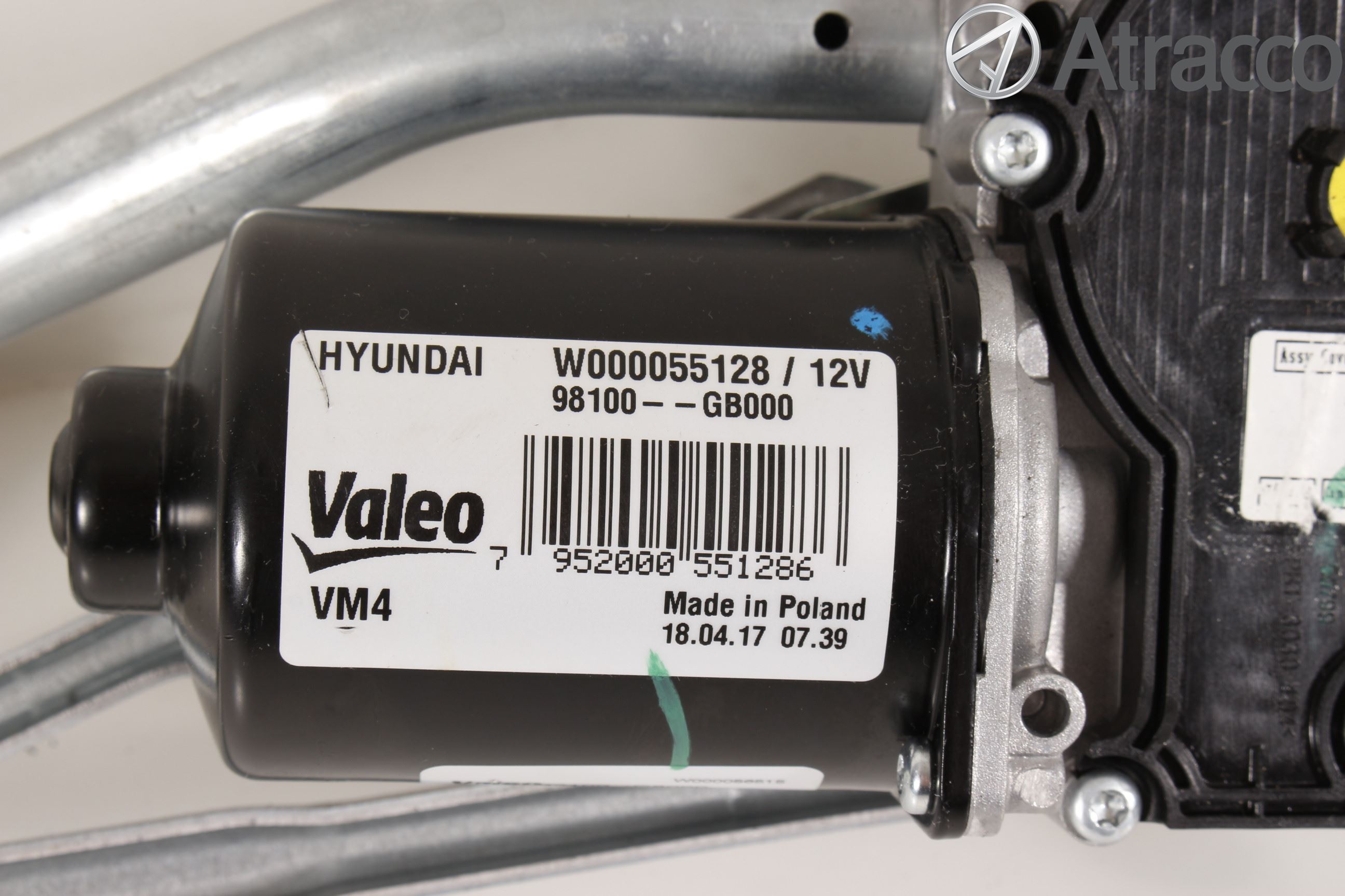 Hyundai i20 GB 15-20 Torkarmekanism Vindruta