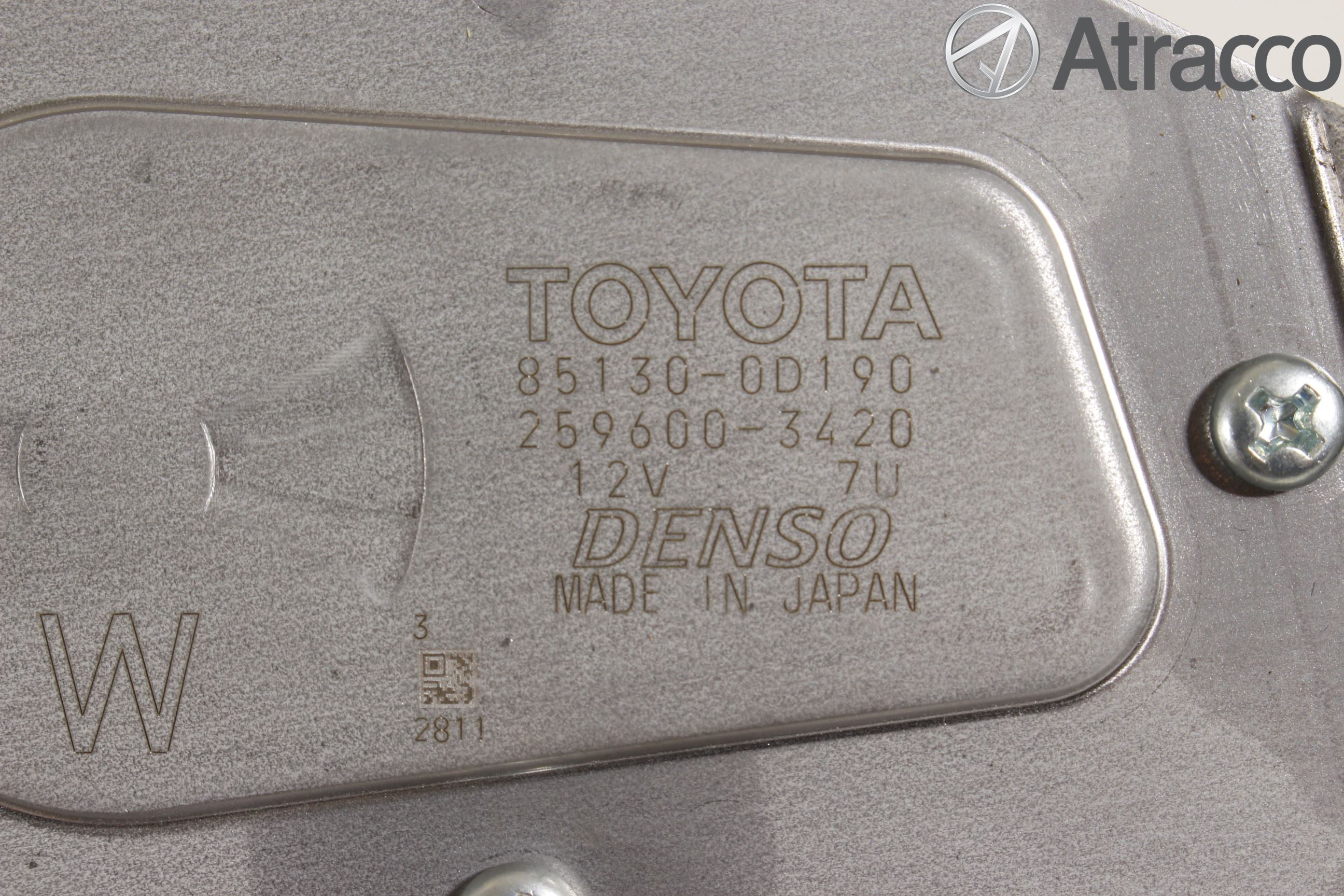 Toyota YARIS XP130 15-20 Torkarmotor Baklucka