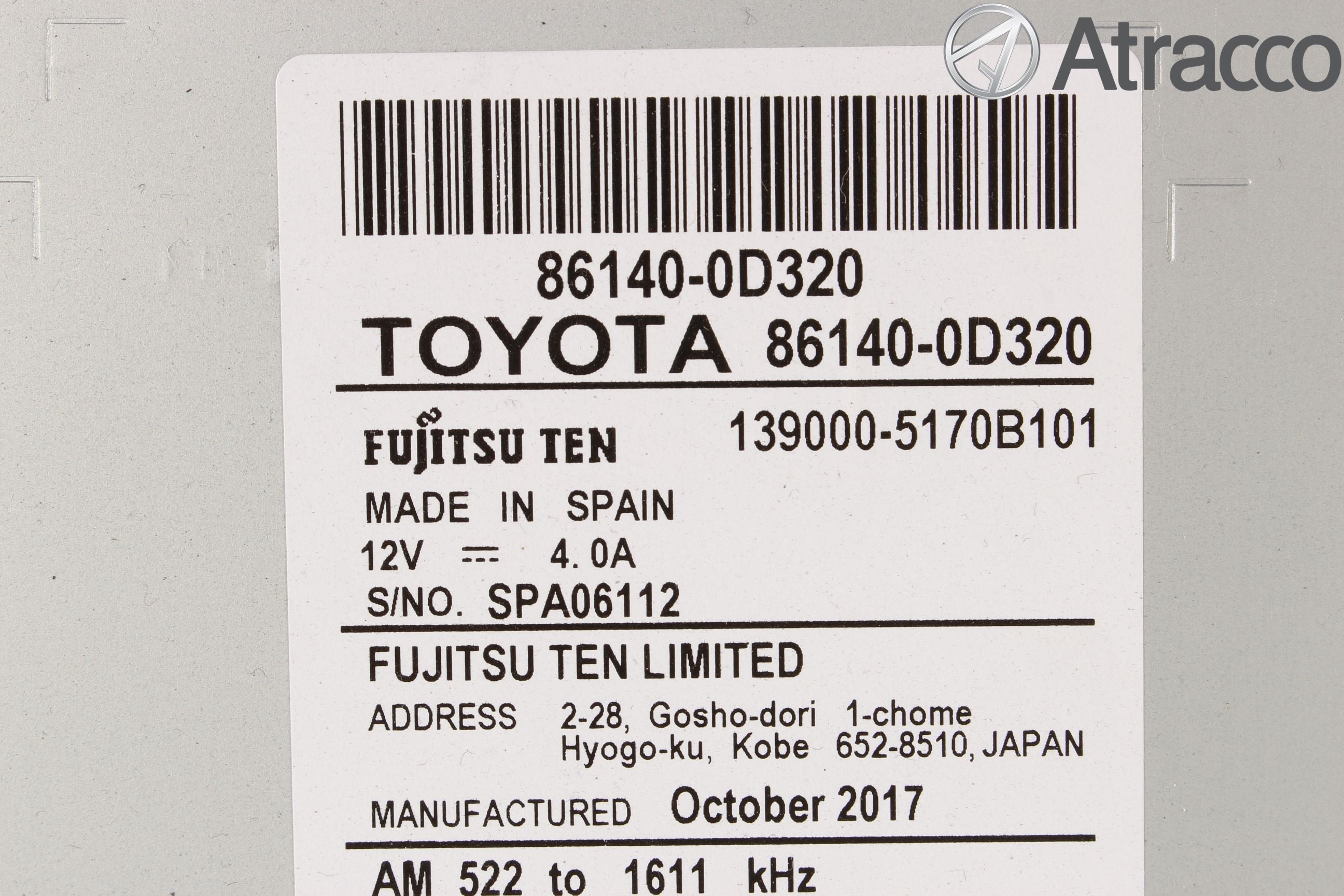 Toyota YARIS XP130 15-20 Cd Radio - Multimediapanel