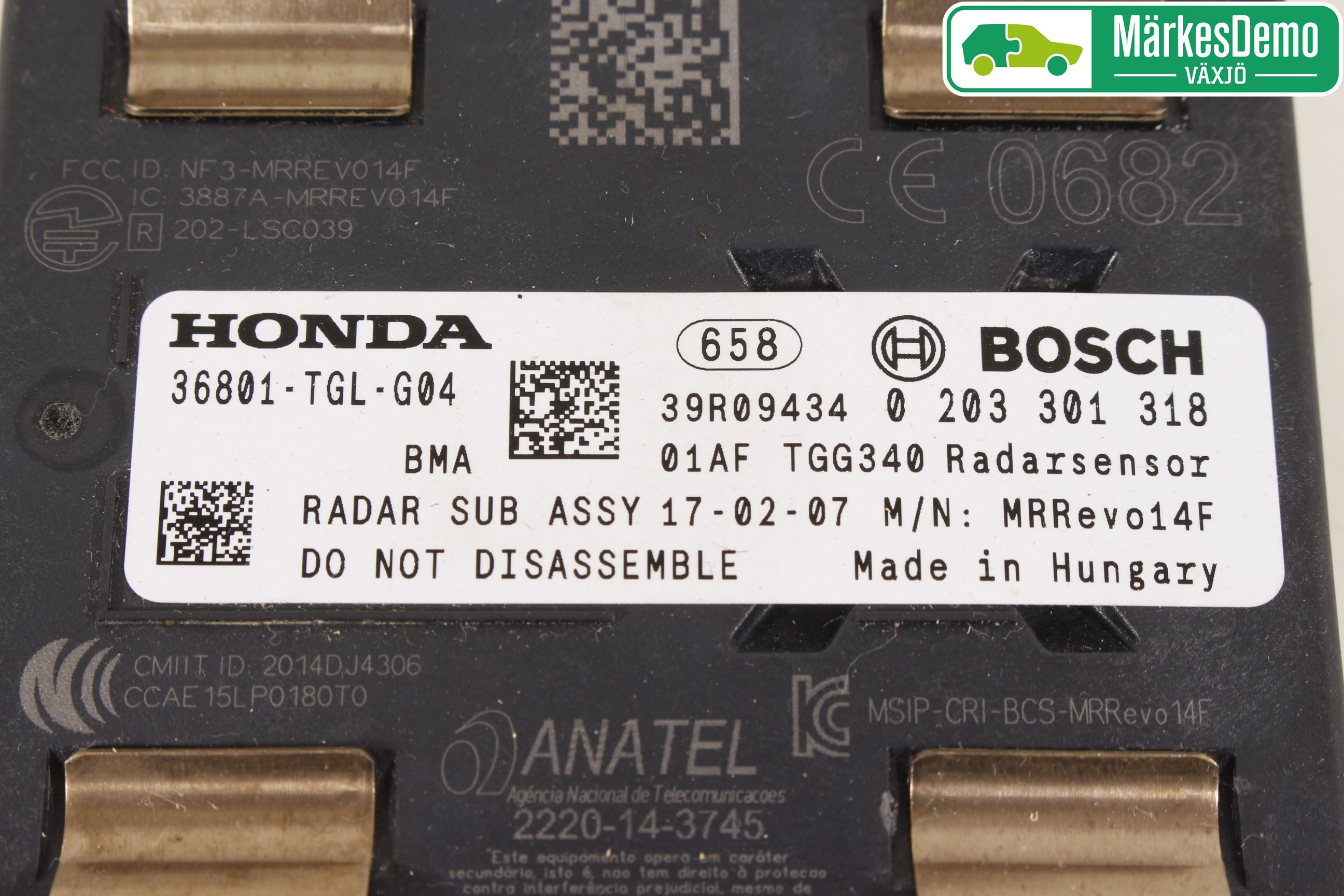 Honda CIVIC 17-22 Sensor Aktivt Kollisionsskydd
