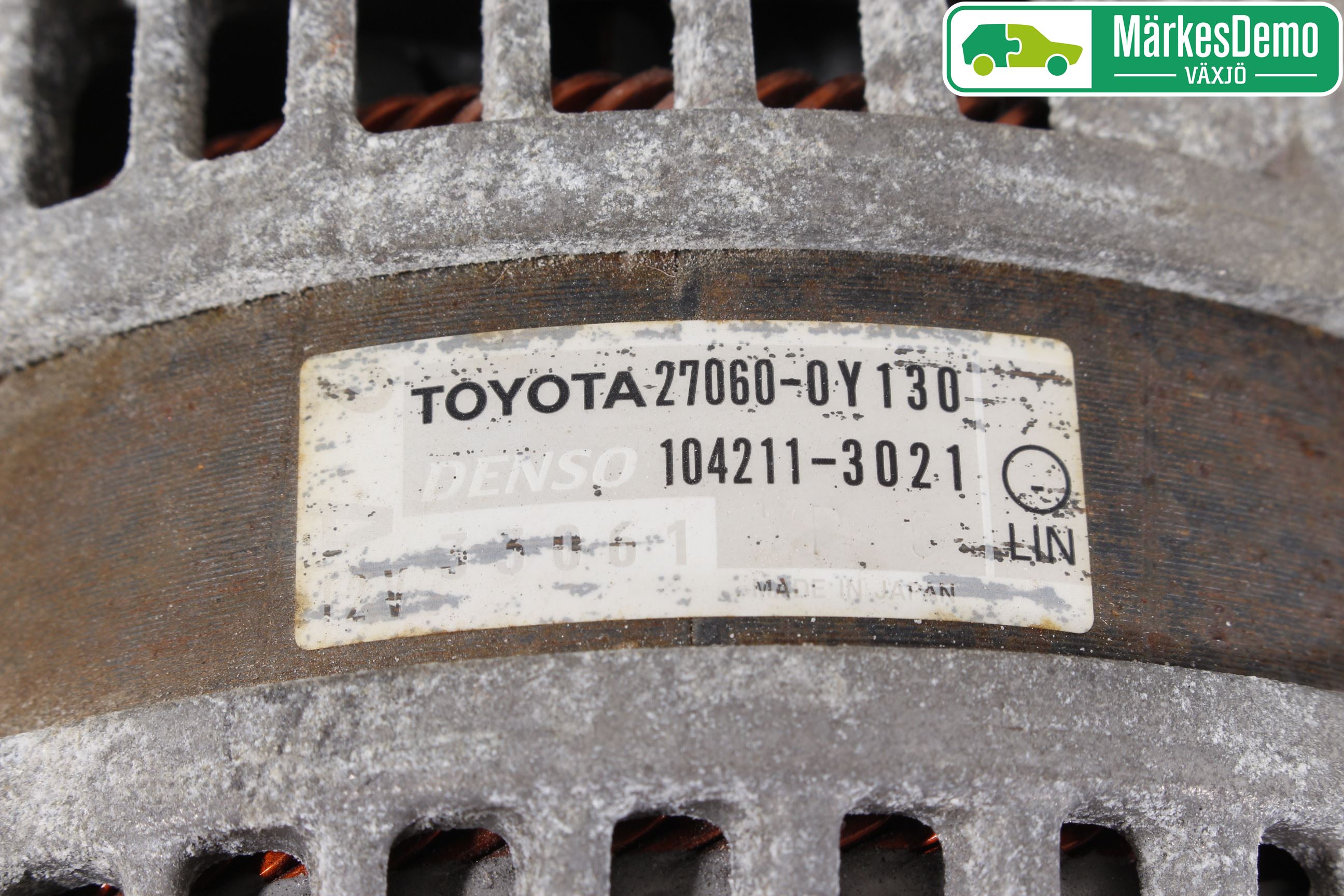 Toyota YARIS XP130 12-14 Generator