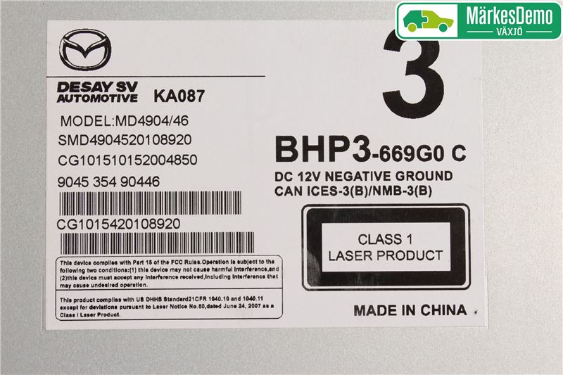 Mazda 3 III 14-19 Cd Radio - Multimediapanel