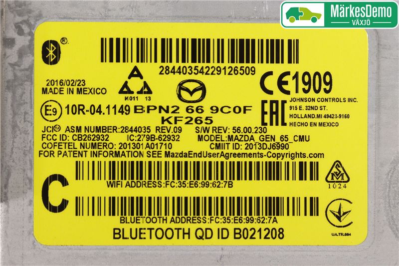 Mazda 3 III 14-19 Cd Radio - Multimediapanel