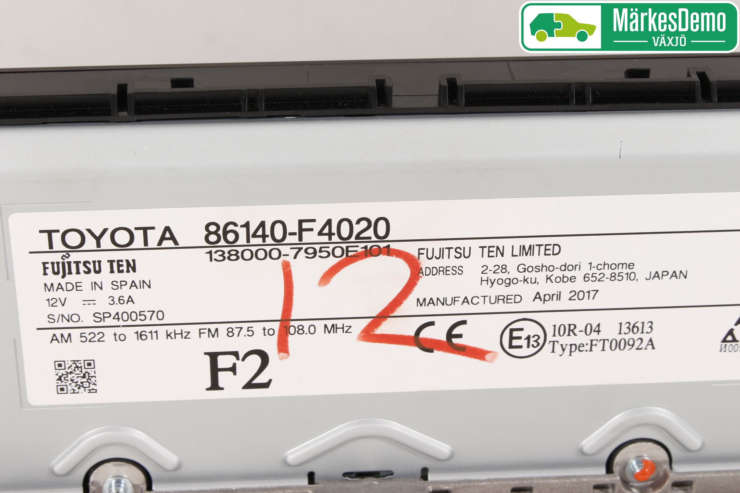 Toyota C-HR 16-23 Cd Radio - Multimediapanel